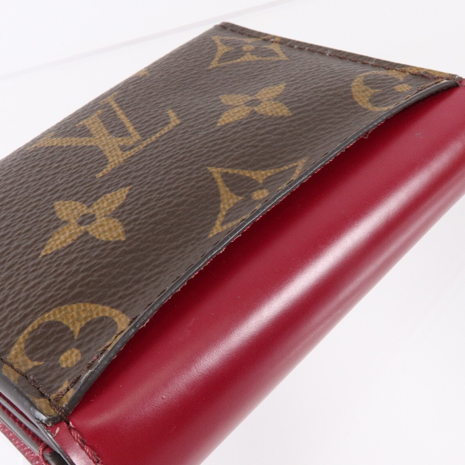 LOUIS VUITTON Monogram Fuchsia Zoe Wallet金扣錢包