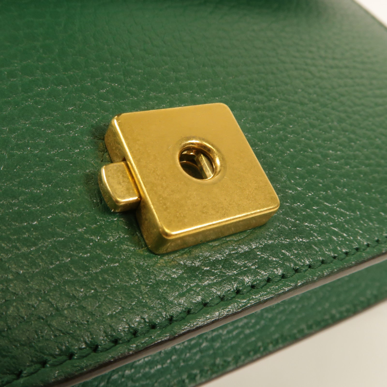 GUCCI GG SHW Dionysus Small Chain Shoulder Bag 421970 Calfskin Leather Green