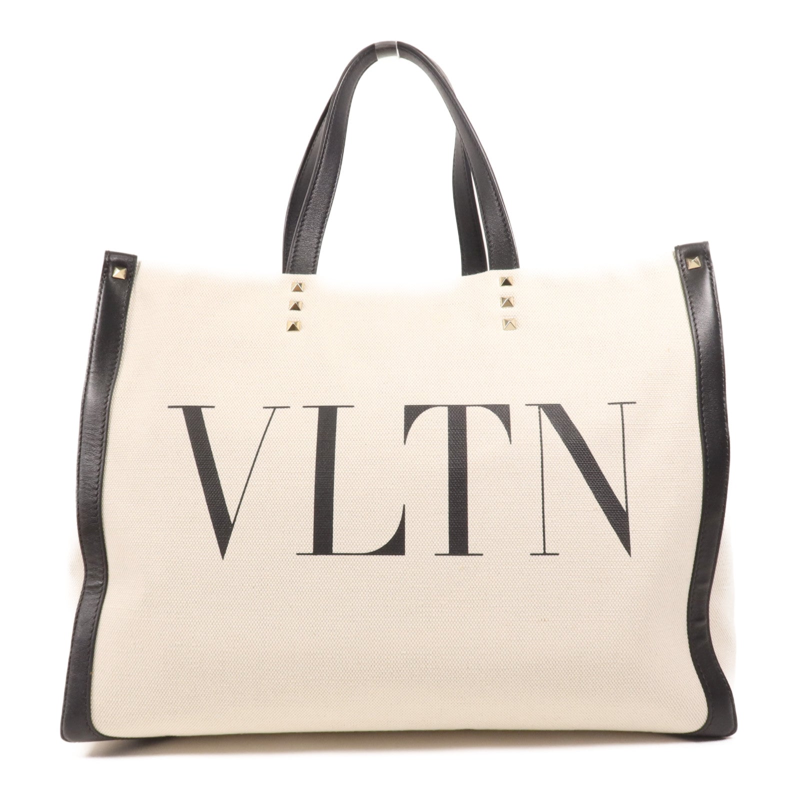 Valentino 帆布Tote Bag金扣手挽袋