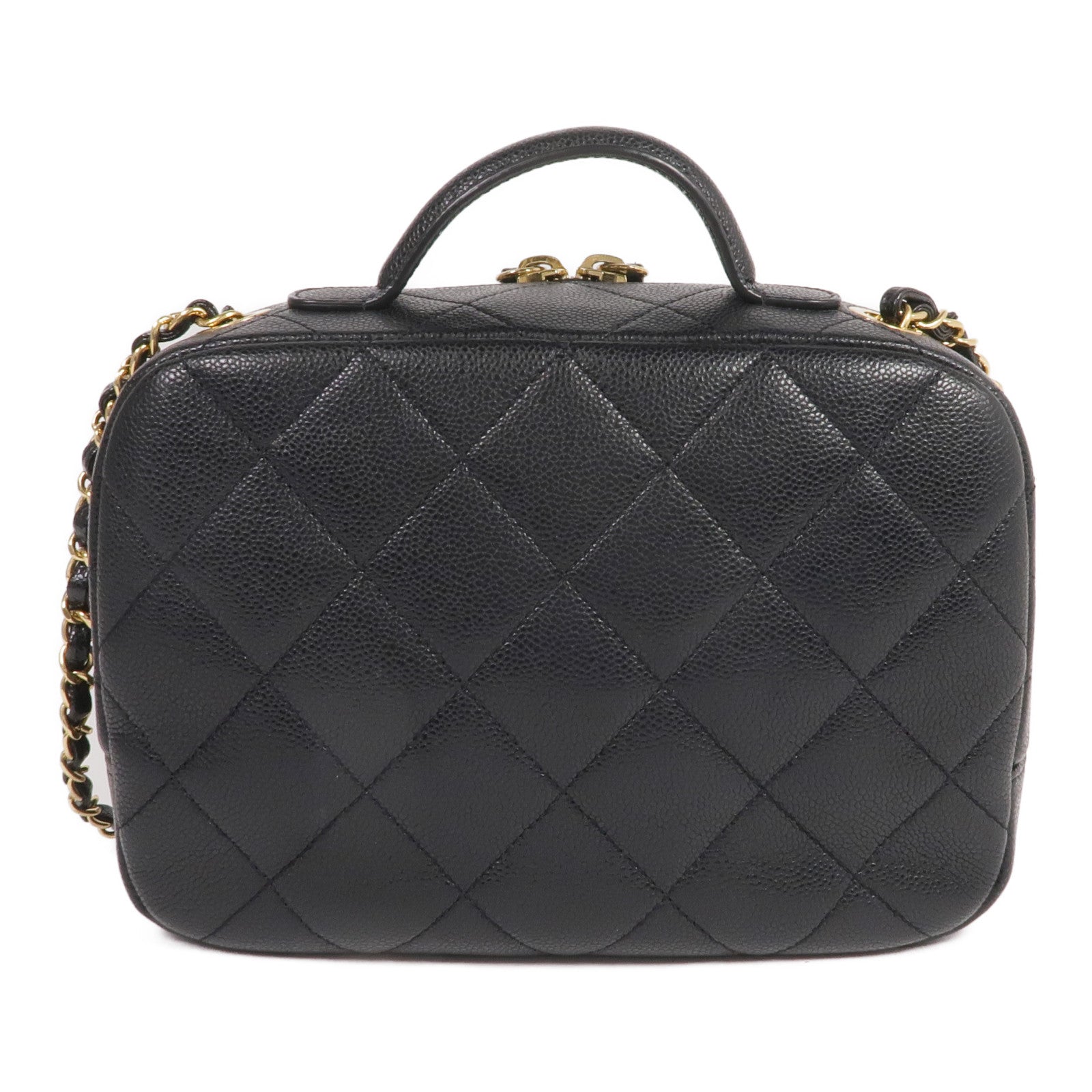 CHANEL 牛皮皮革2 Way Shoulder金扣手挽肩背兩用袋