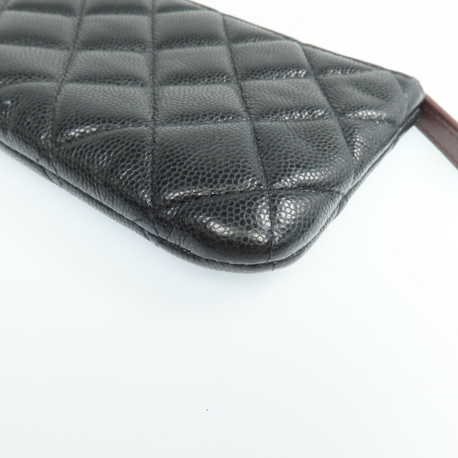 CHANEL 牛皮皮革Pouch銀扣錢包