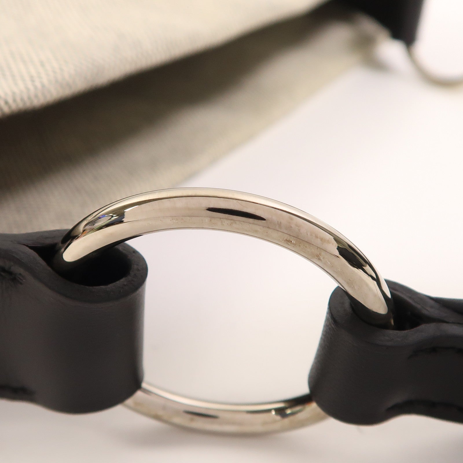 HERMES Toile帆布Col Roule 25銀扣肩背袋
