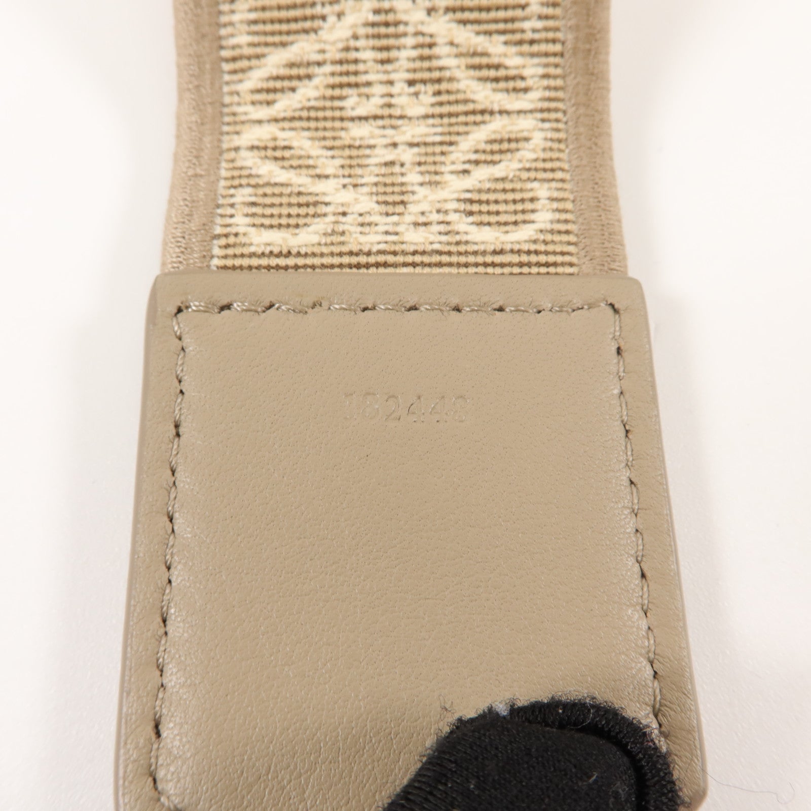 LOEWE 牛皮皮革/帆布Anagram Shoulder Strap肩帶