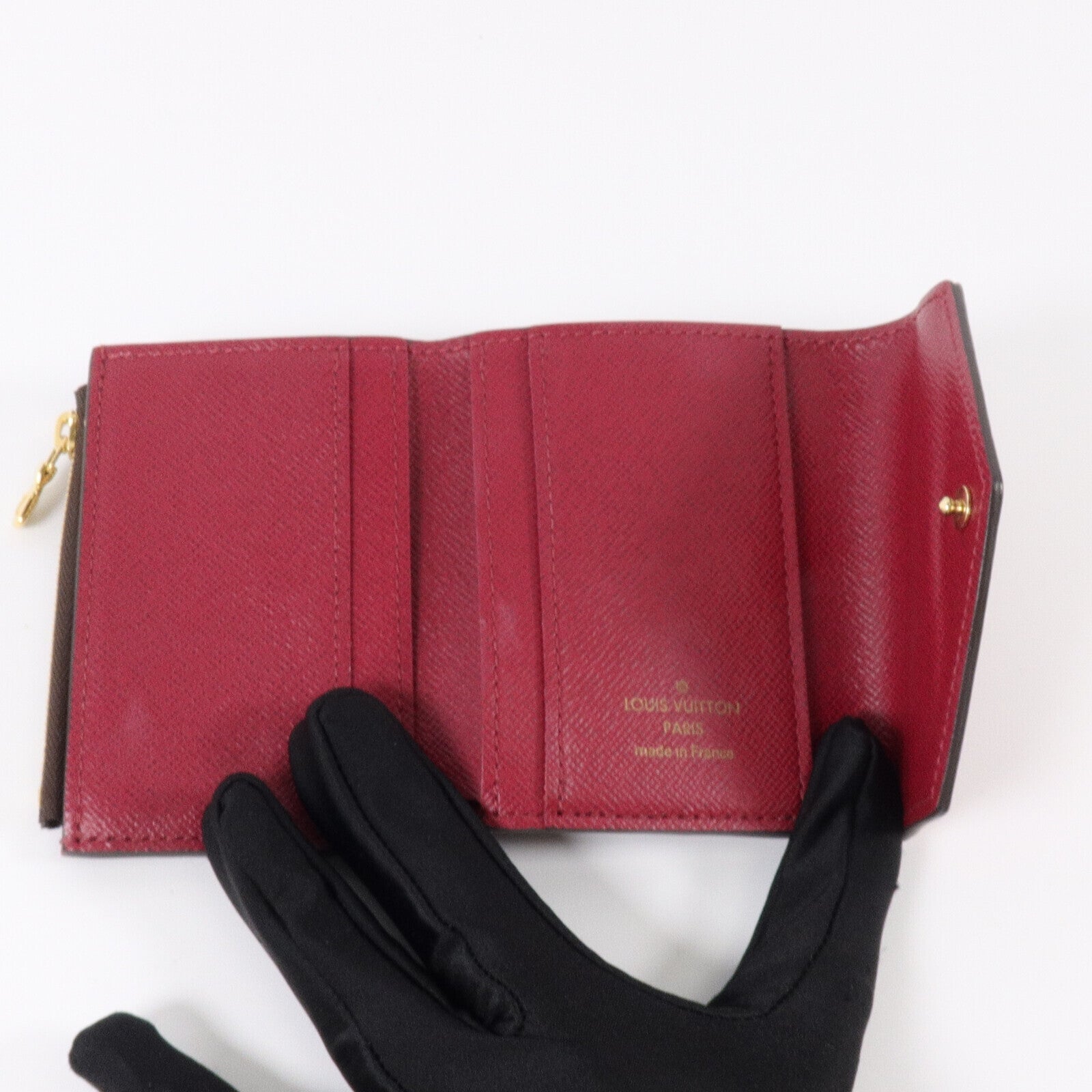 LOUIS VUITTON Monogram Fuchsia Zoe Wallet金扣錢包