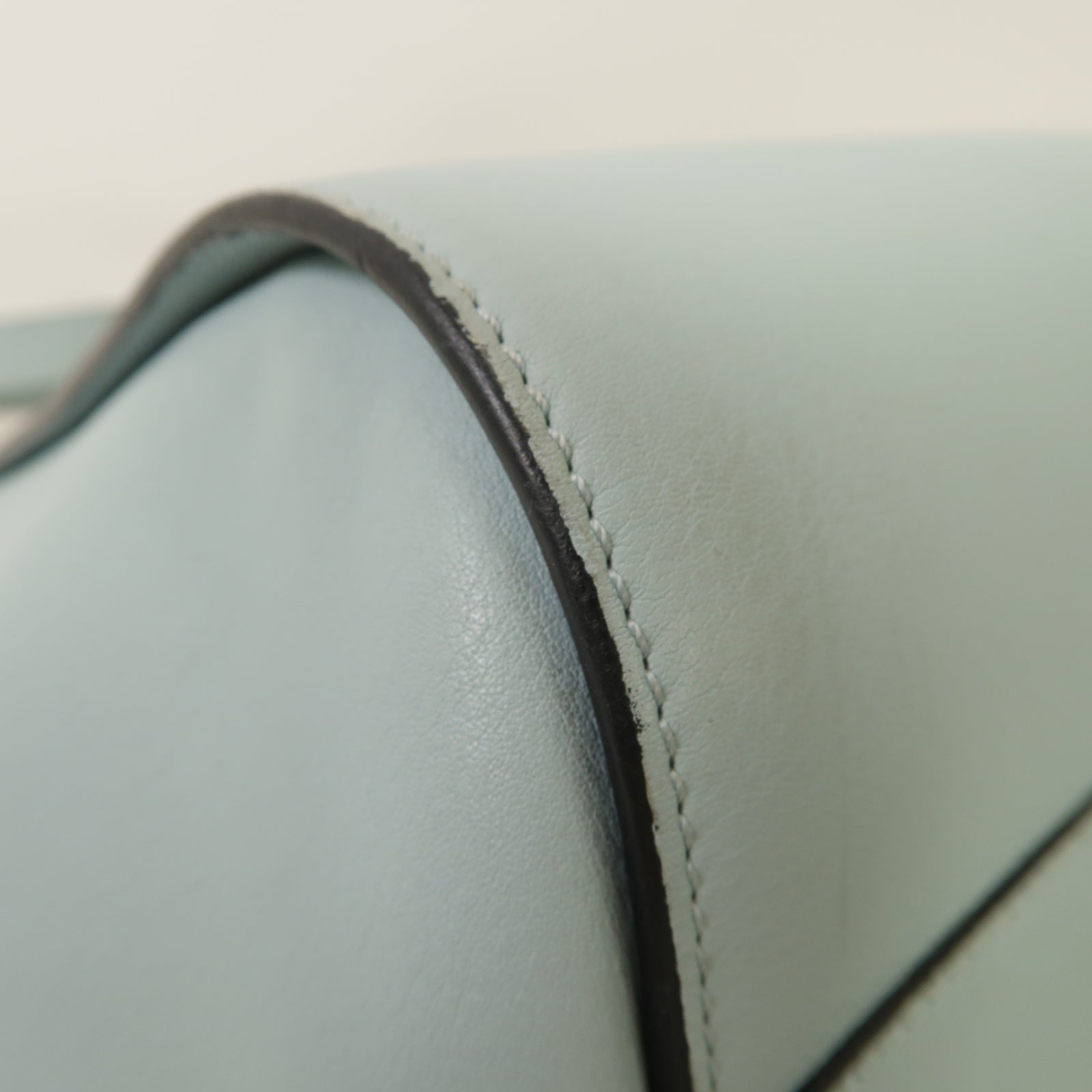 LOEWE 牛皮皮革Hammock銀扣手挽肩背兩用袋淺藍色