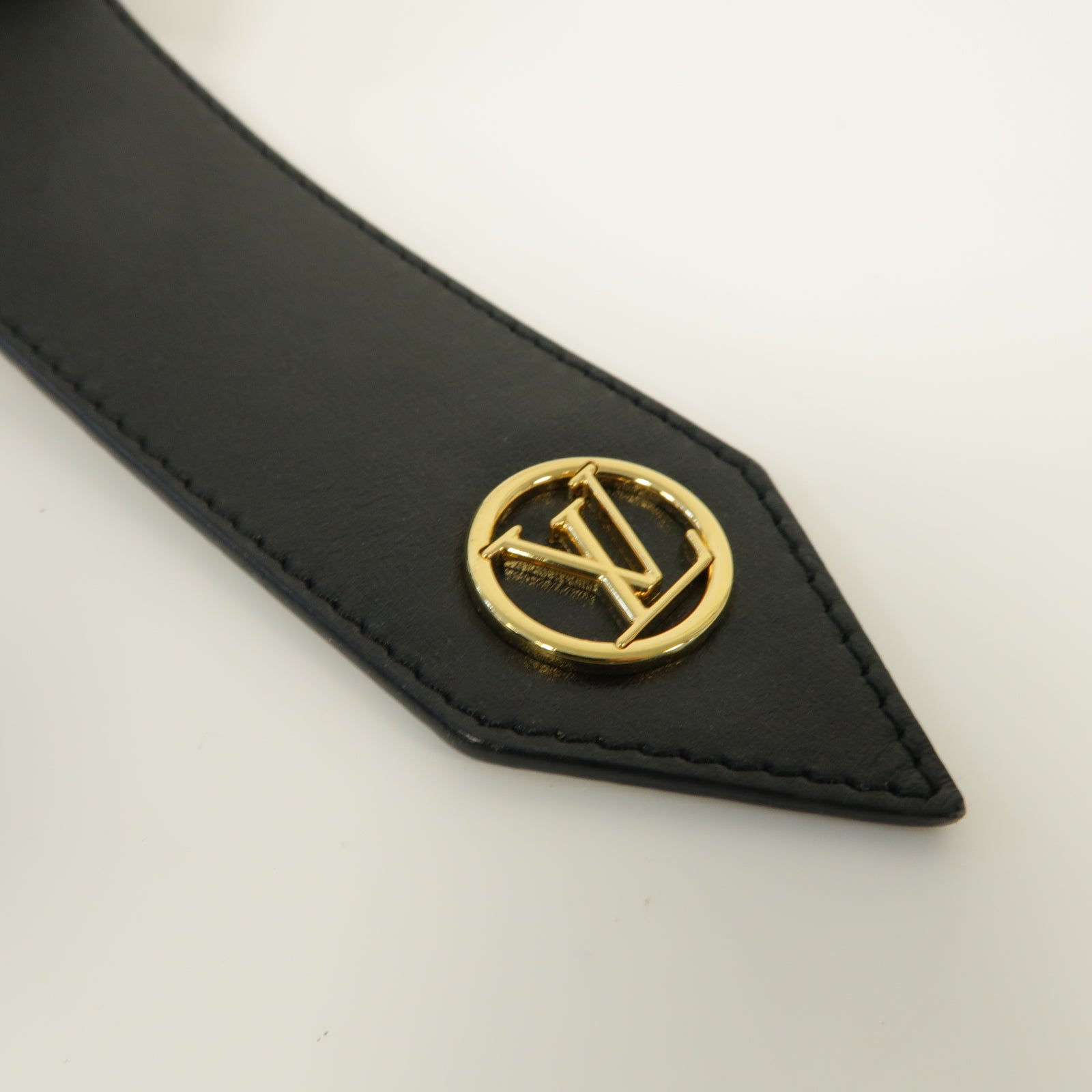 LOUIS VUITTON 【激減優惠】牛皮皮革Tie The Knot 45mm金扣皮帶黑色