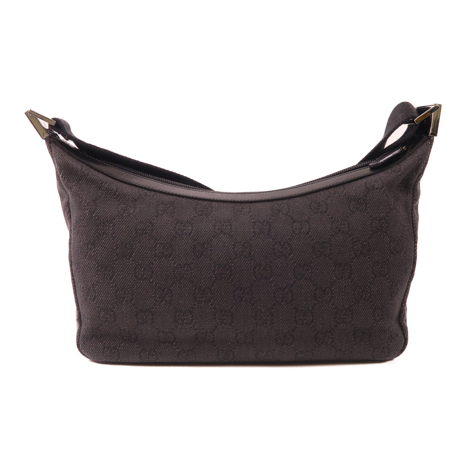 GUCCI 帆布Shoulder Bag銀扣肩背袋