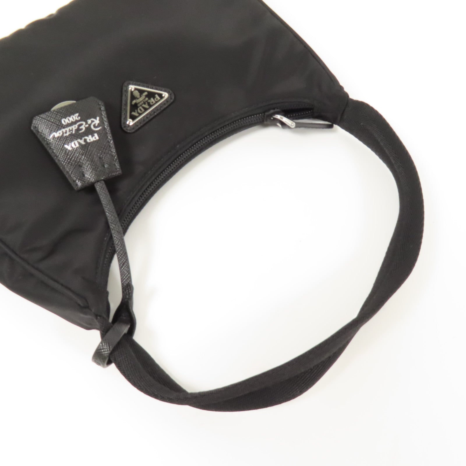 PRADA 尼龍Re-Edition 2000 Mini銀扣手挽袋/肩背袋