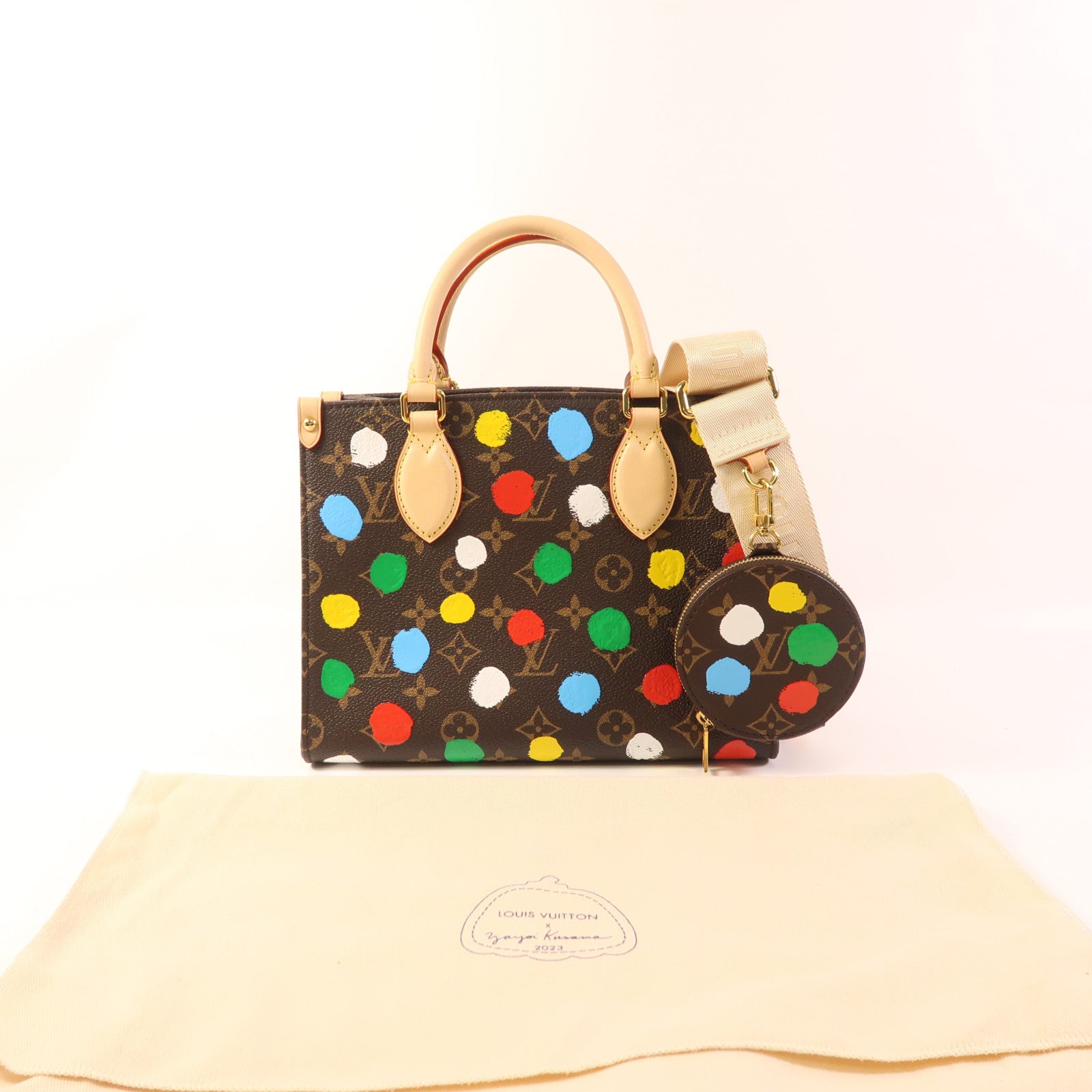 LOUIS VUITTON Monogram LV x YK On The Go金扣手挽肩背兩用袋