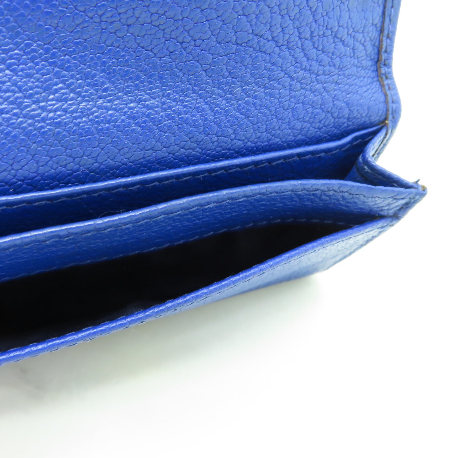 Miu Miu 【激減優惠】牛皮皮革Card Holder Key Ring金扣卡片套藍色