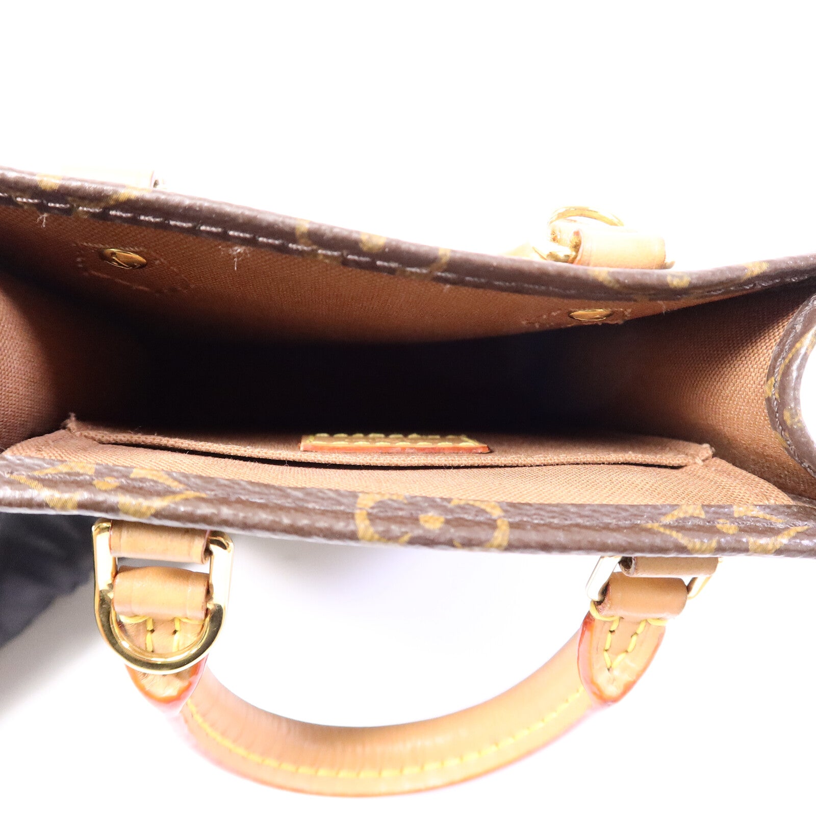 LOUIS VUITTON Monogram Petit Sac Plat手挽肩背兩用袋