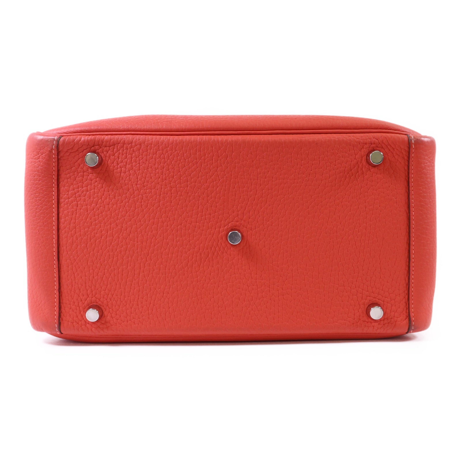 HERMES Clemence皮革Lindy 30銀扣手挽肩背兩用袋Rose Jaipur