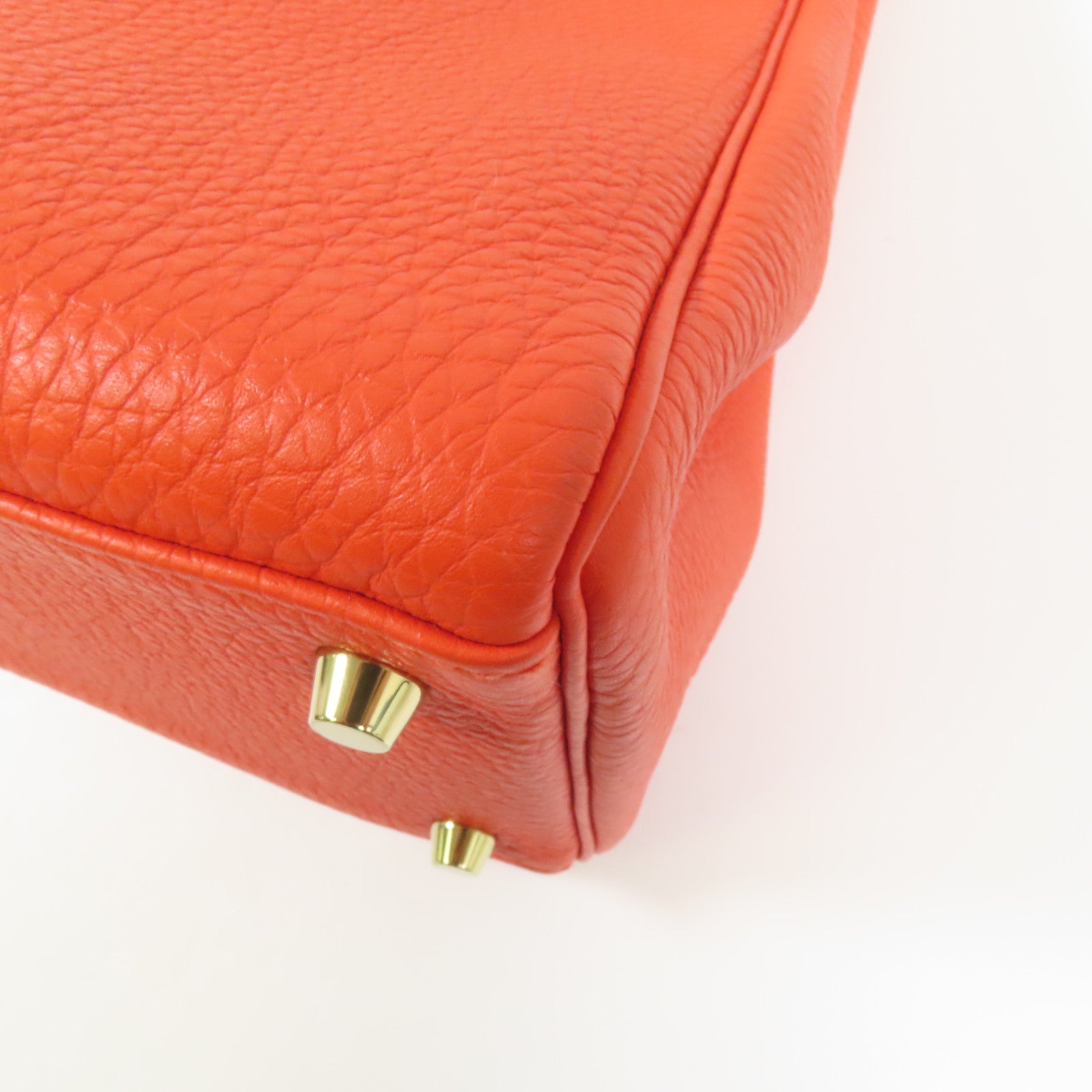 HERMES Togo皮革Kelly 35金扣手挽肩背兩用袋Capucine