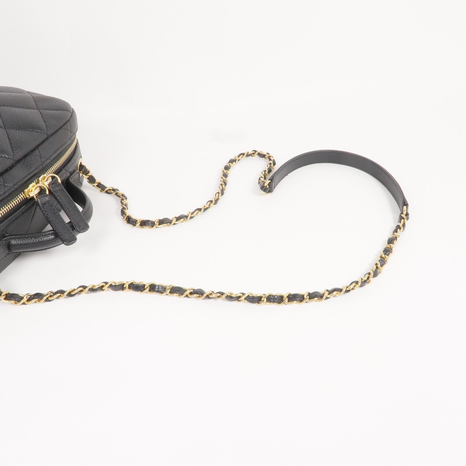 CHANEL 牛皮皮革2 Way Shoulder金扣手挽肩背兩用袋