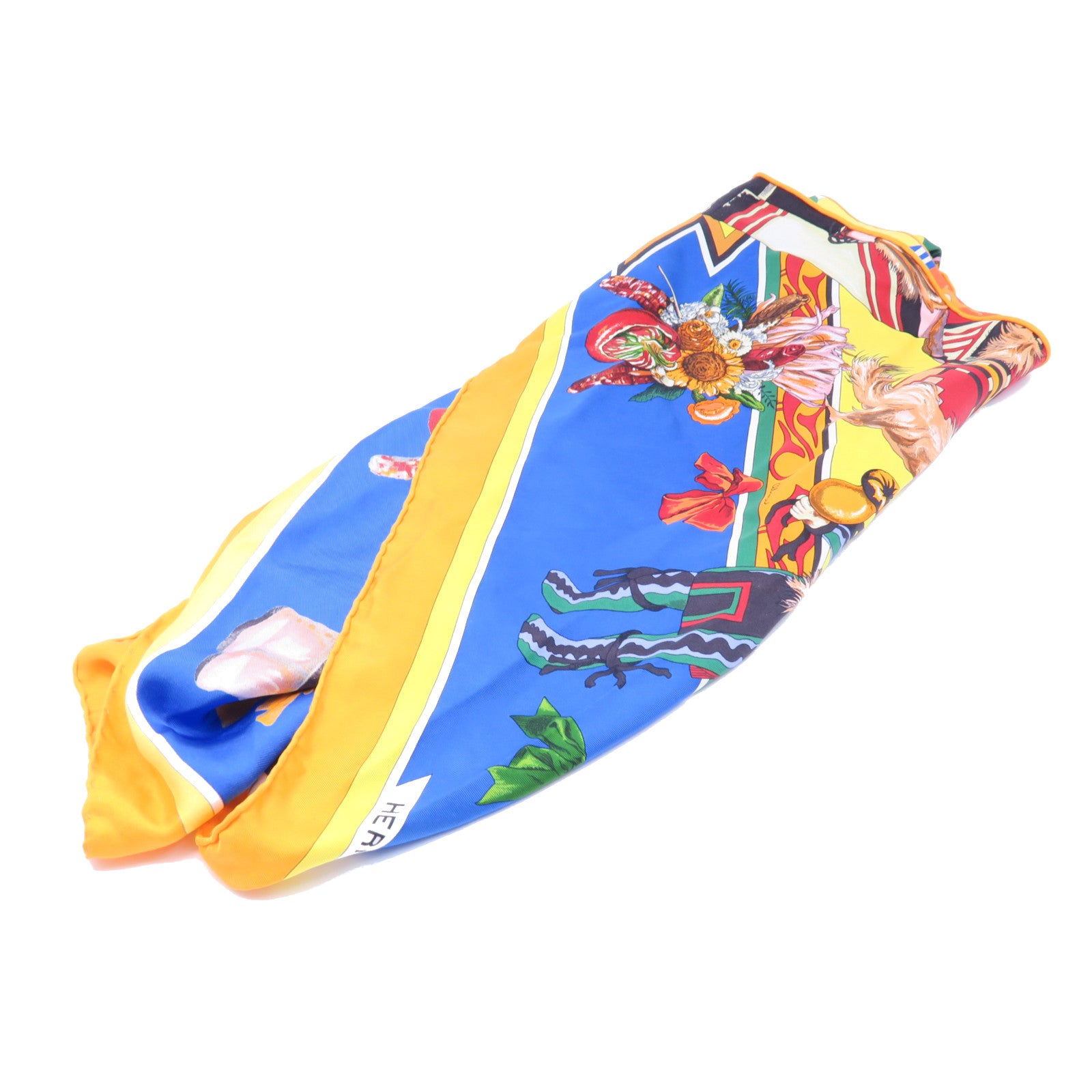 HERMES 【激減優惠】絲質Scarf絲巾黃色
