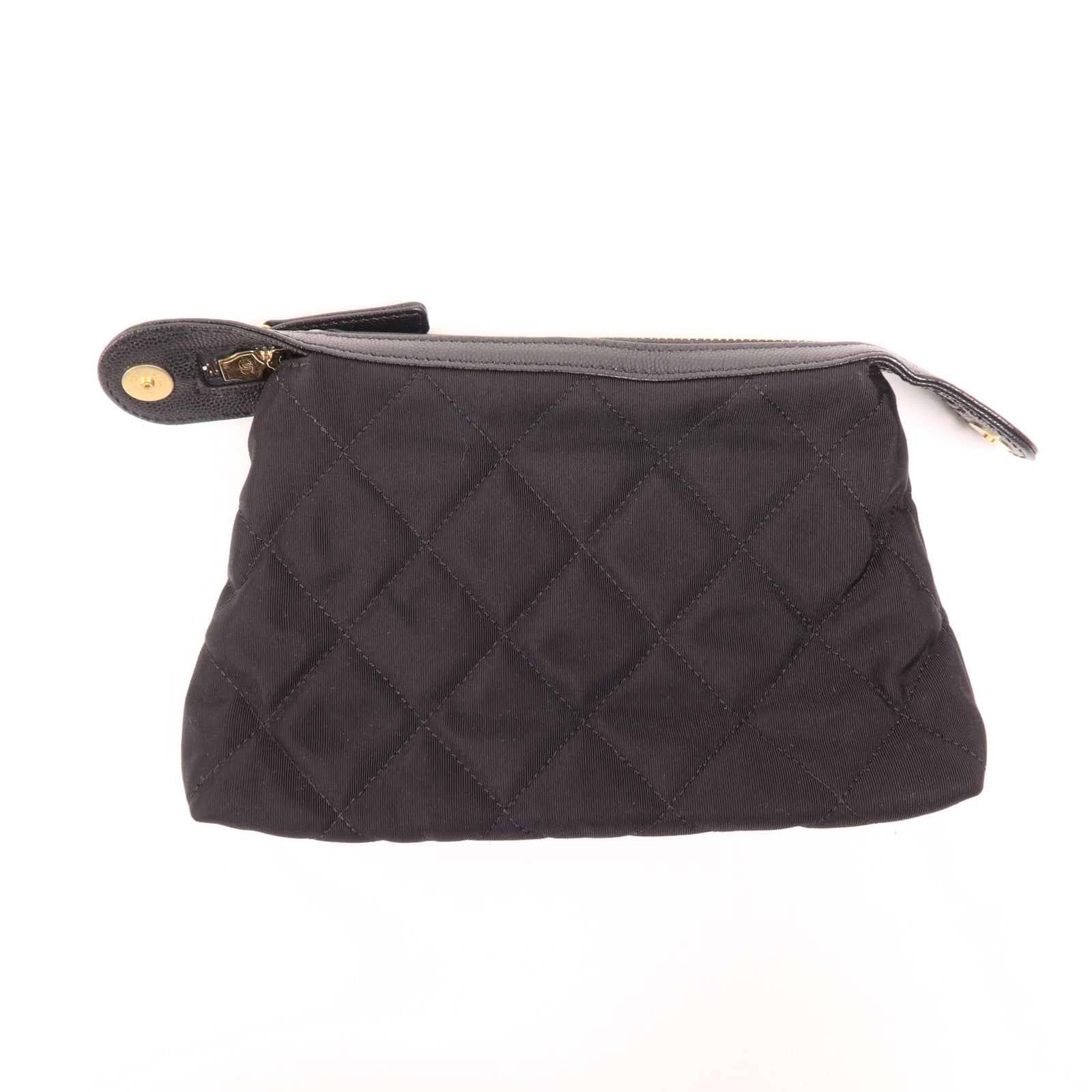 CHANEL 牛皮皮革Chain Shoulder金扣手挽肩背兩用袋