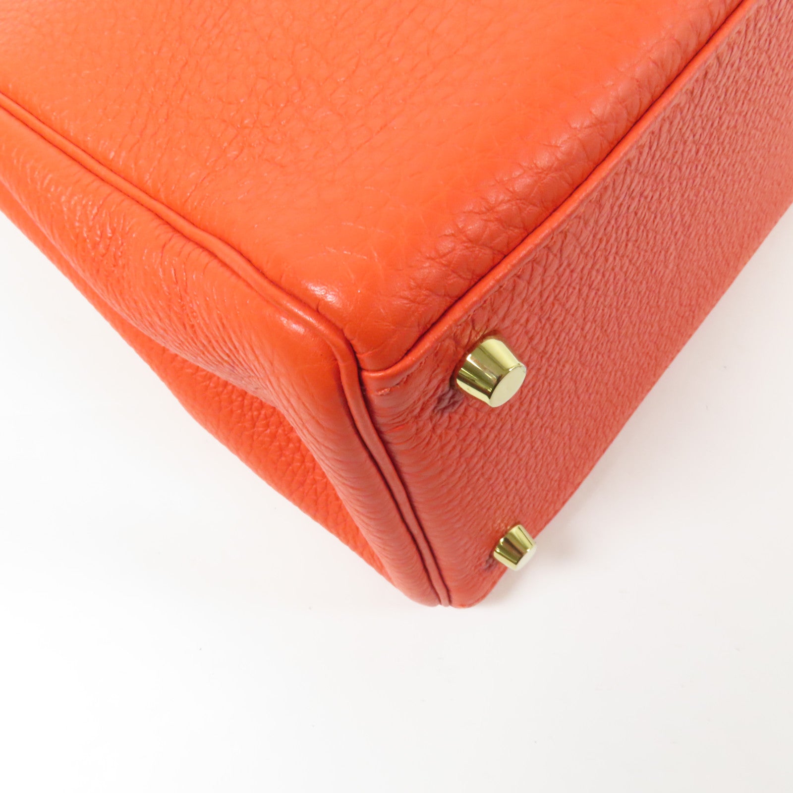 HERMES Togo皮革Kelly 35金扣手挽肩背兩用袋Capucine