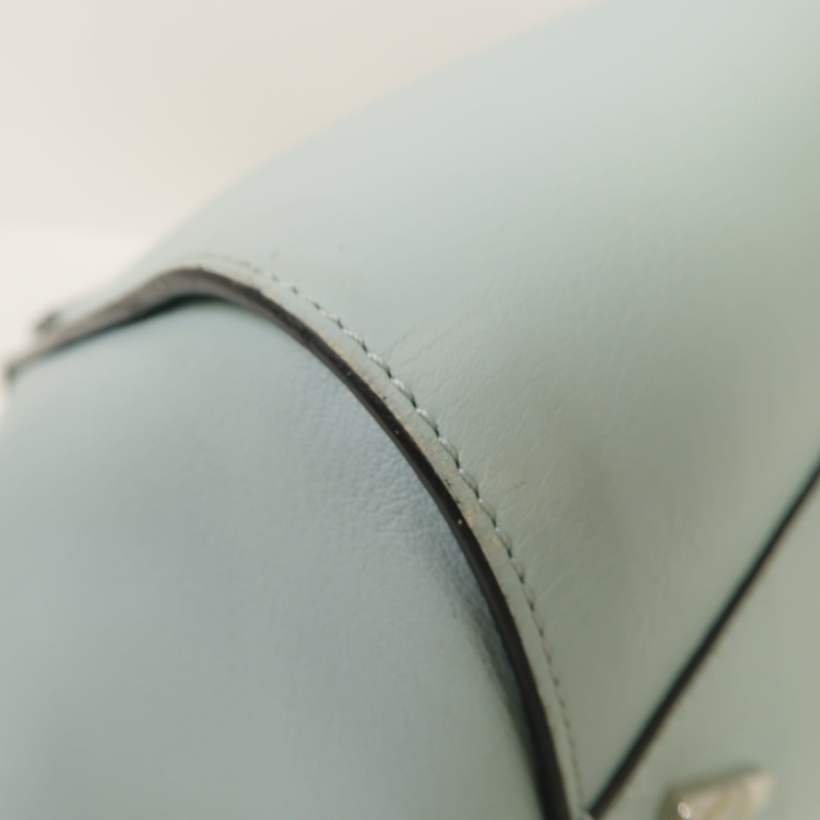 LOEWE 牛皮皮革Hammock銀扣手挽肩背兩用袋淺藍色