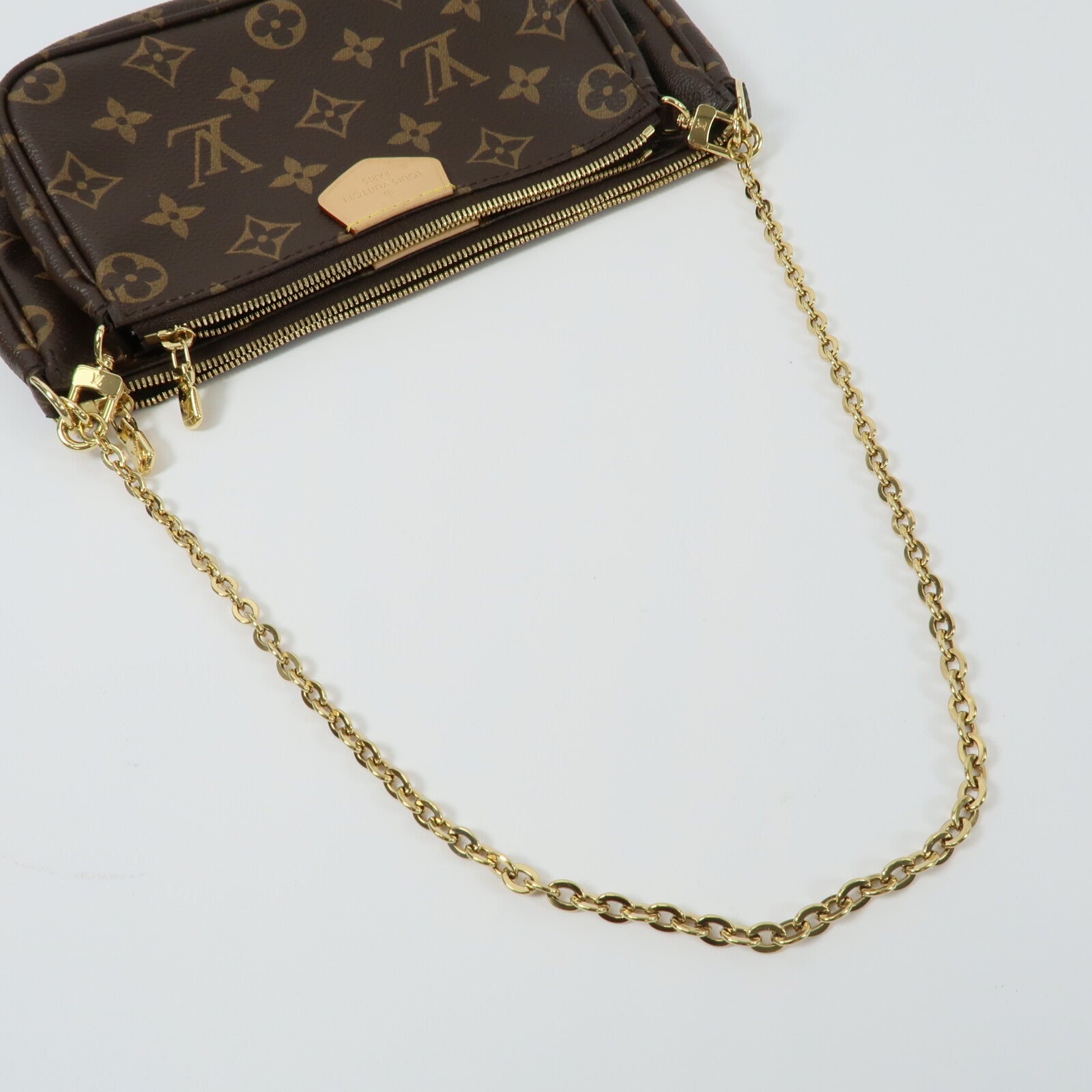 LOUIS VUITTON Monogram Multi Pochette Accessoires鏈帶手挽肩背兩用袋