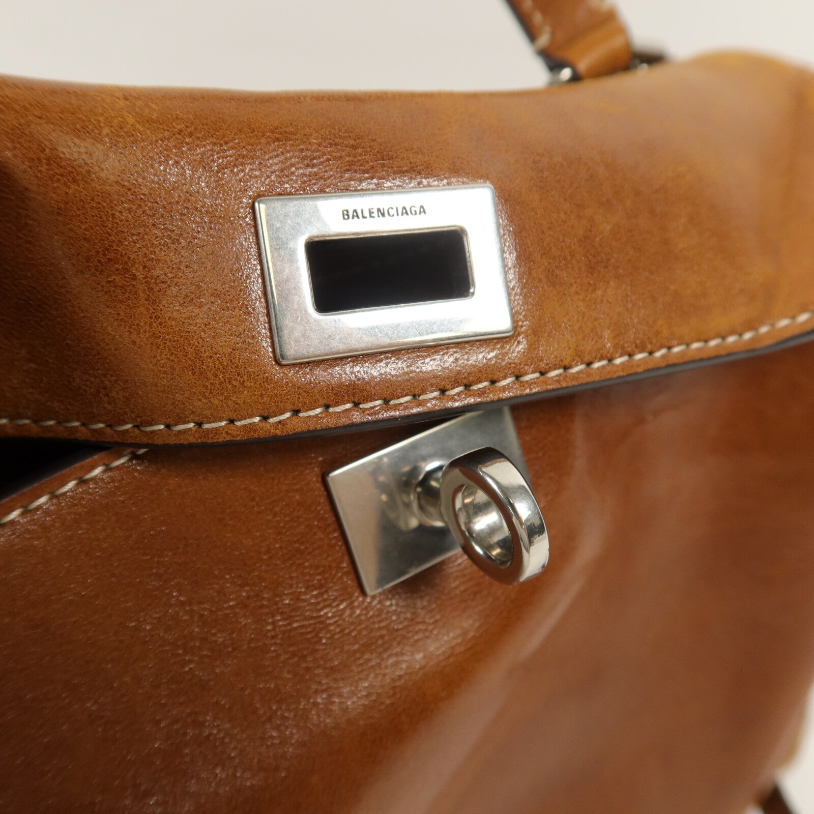 BALENCIAGA 牛皮皮革Mini Rodeo手挽肩背兩用袋