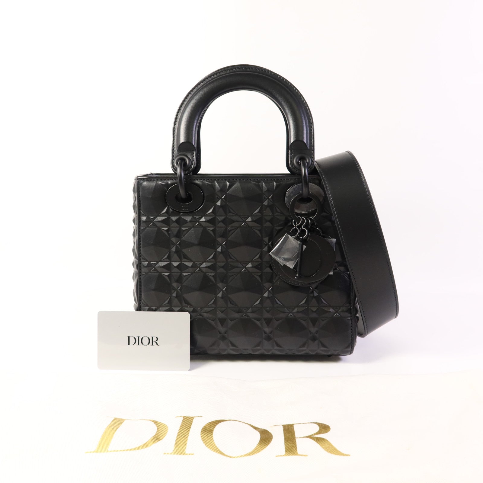 Dior 牛皮皮革Lady Dior手挽肩背兩用袋