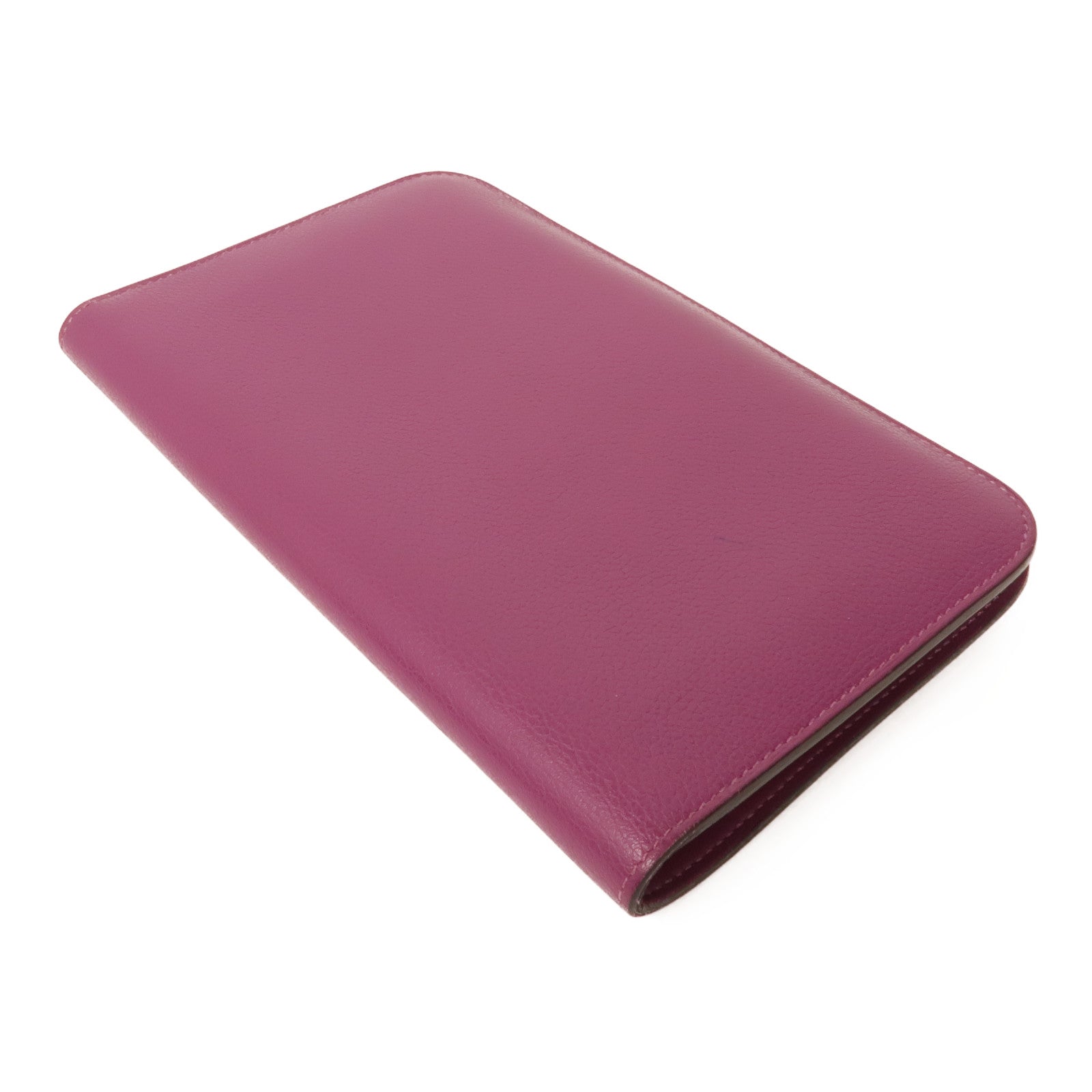HERMES 【激減優惠】Evercolor皮革Dogon Wallet銀扣長錢包Anemone