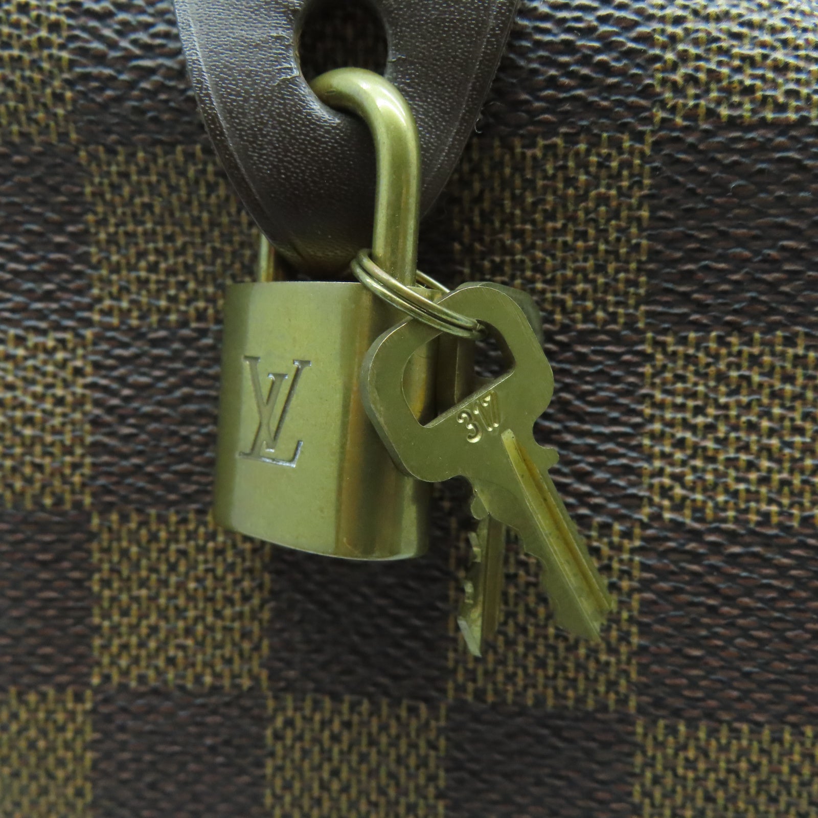 LOUIS VUITTON 【激減優惠】Damier Speedy 30金扣手挽袋啡色