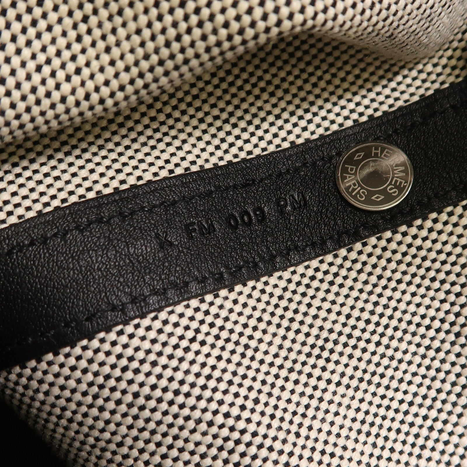 HERMES Toile帆布Col Roule 25銀扣肩背袋