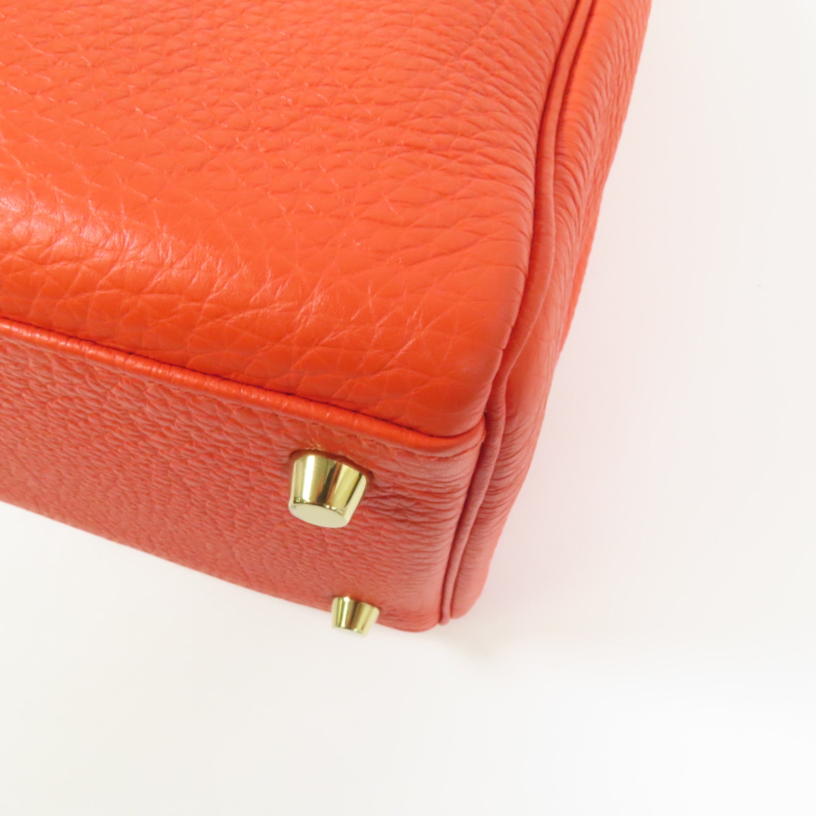 HERMES Togo皮革Kelly 35金扣手挽肩背兩用袋Capucine