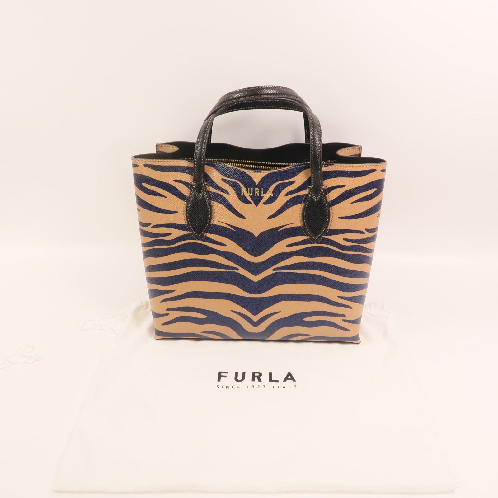 Furla 牛皮皮革Tote Bag金扣手挽袋