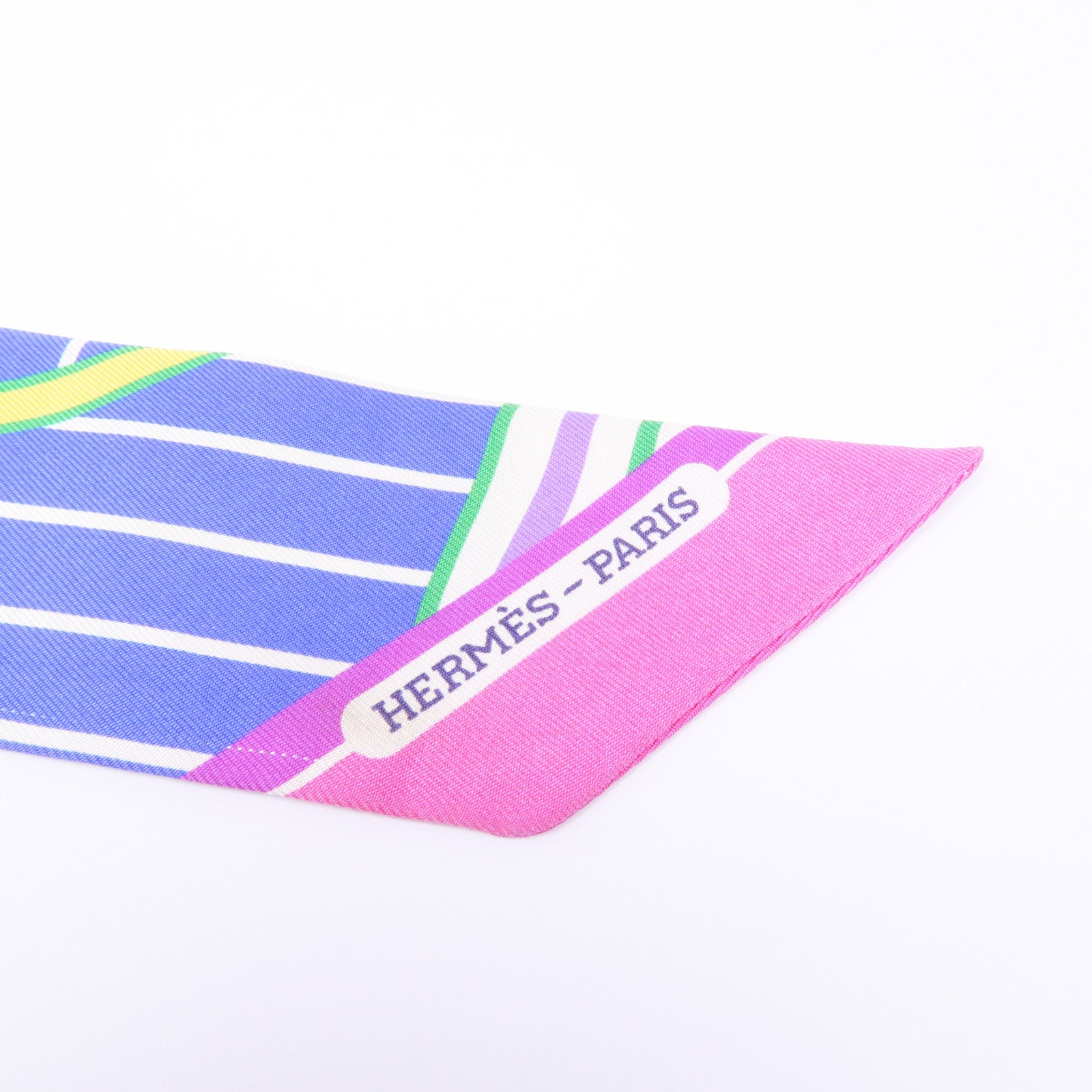 HERMES Twilly Scarf Scarves Silk Purple Multicolor