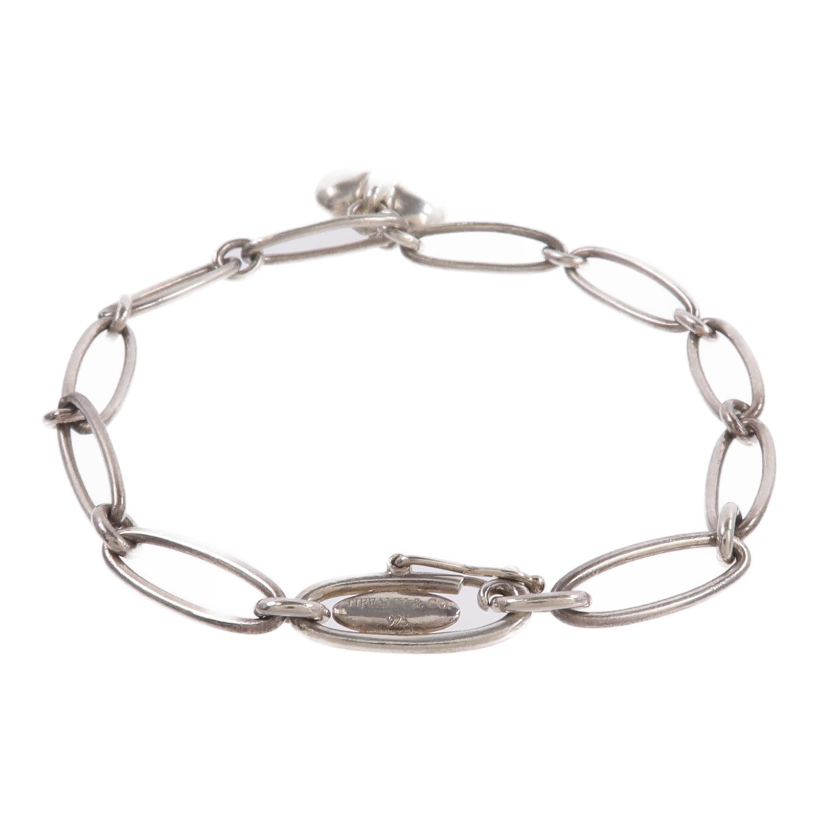 TIFFANY＆CO 925純銀Elsa Peretti Heart Charm Bracelet手鏈