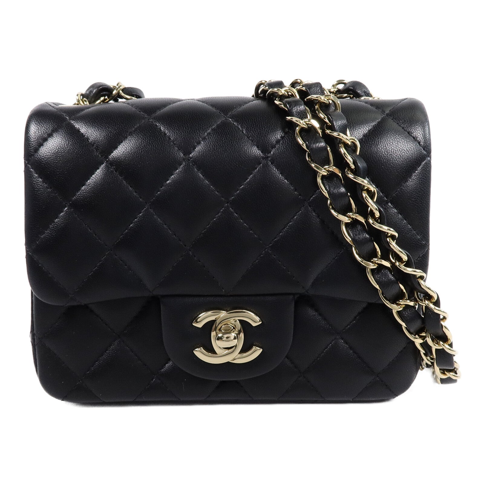 CHANEL 牛皮皮革Mini Classic 17鏈帶肩背袋