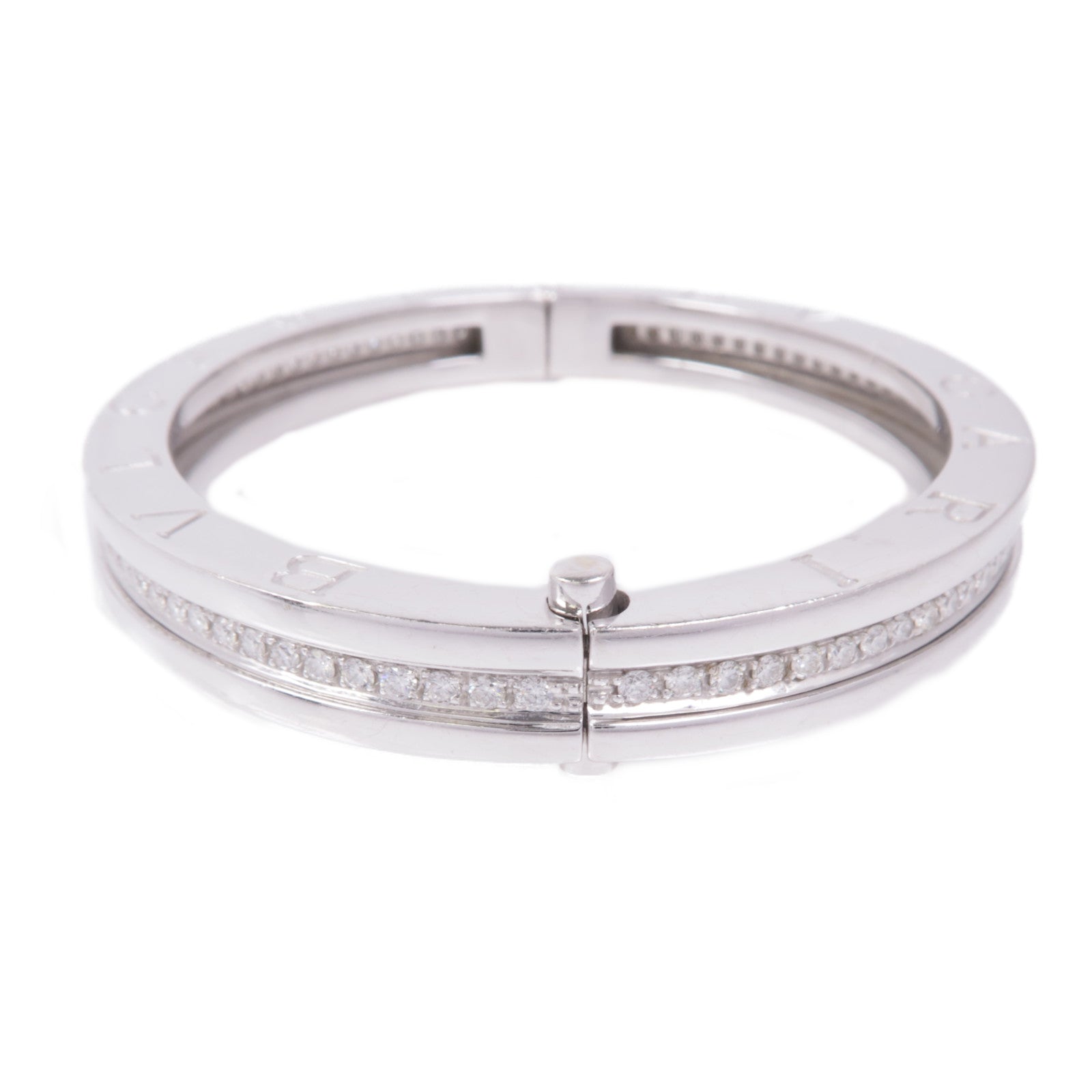 BVLGARI 18K白金B-zero1 Bracelet鑽石手鐲