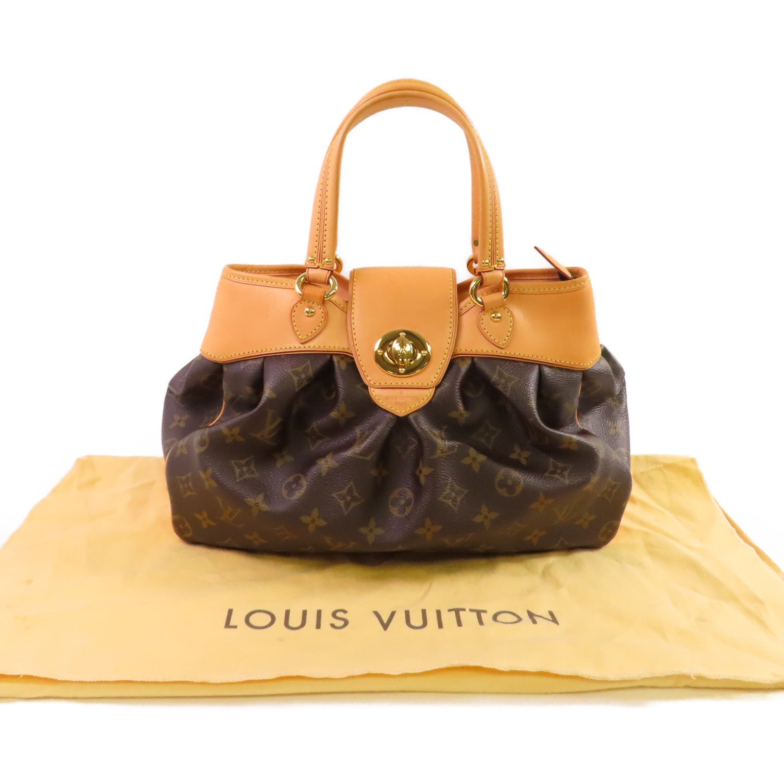 LOUIS VUITTON 【激減優惠】Monogram Boetie PM Hand Bag金扣手挽袋啡色