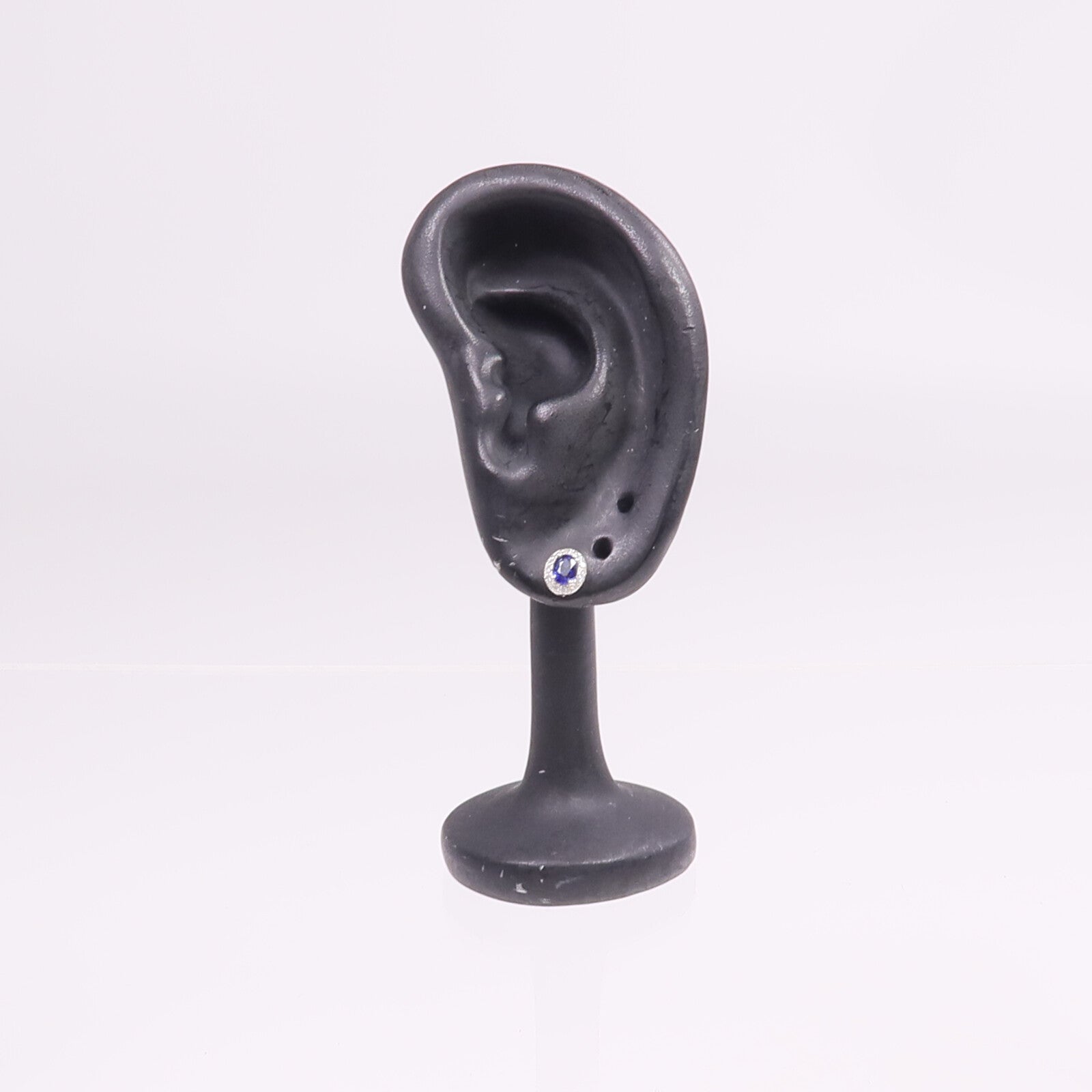 JEWELRY 18K白金Sapphire Diamond Earrings藍寶石/鑽石耳環