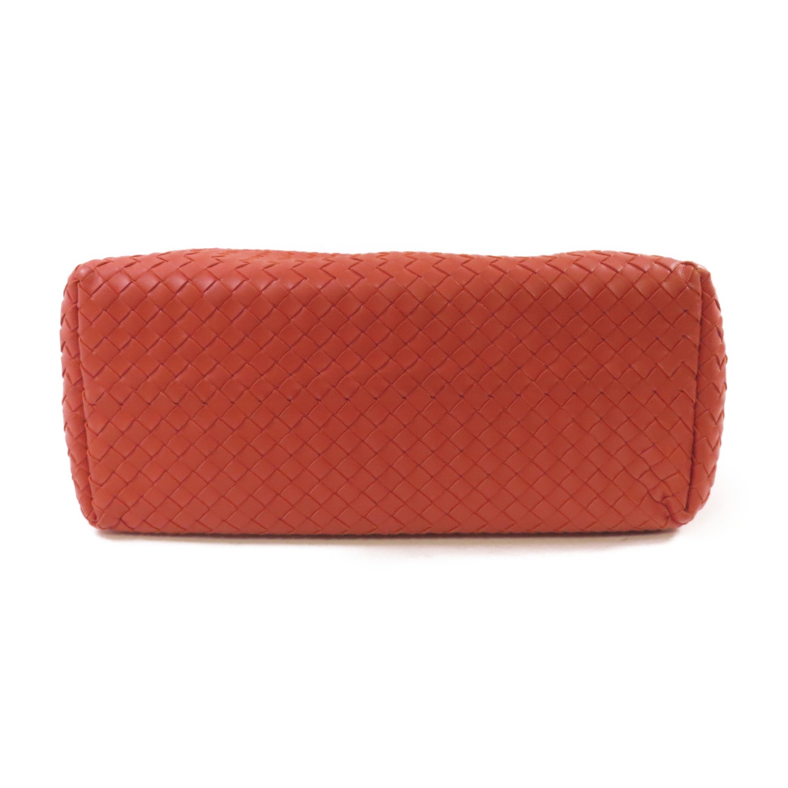 BOTTEGA VENETA 織紋皮革Tote Bag肩背袋橙色
