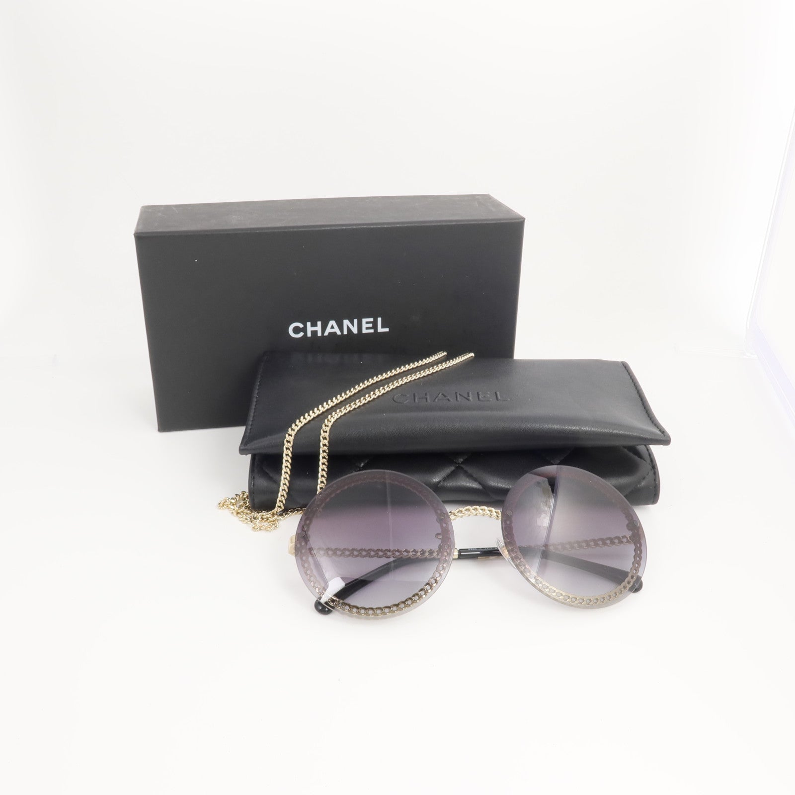 CHANEL 金屬Chain Round Sunglasses太陽眼鏡