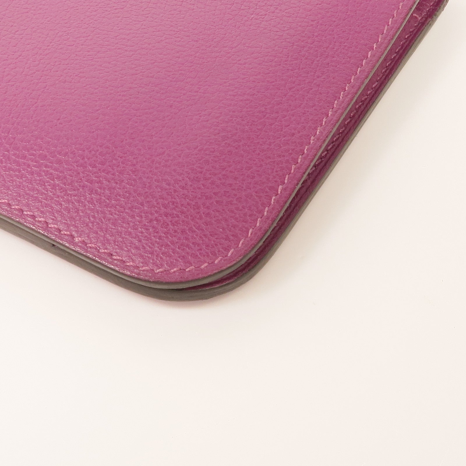 HERMES 【激減優惠】Evercolor皮革Dogon Wallet銀扣長錢包Anemone