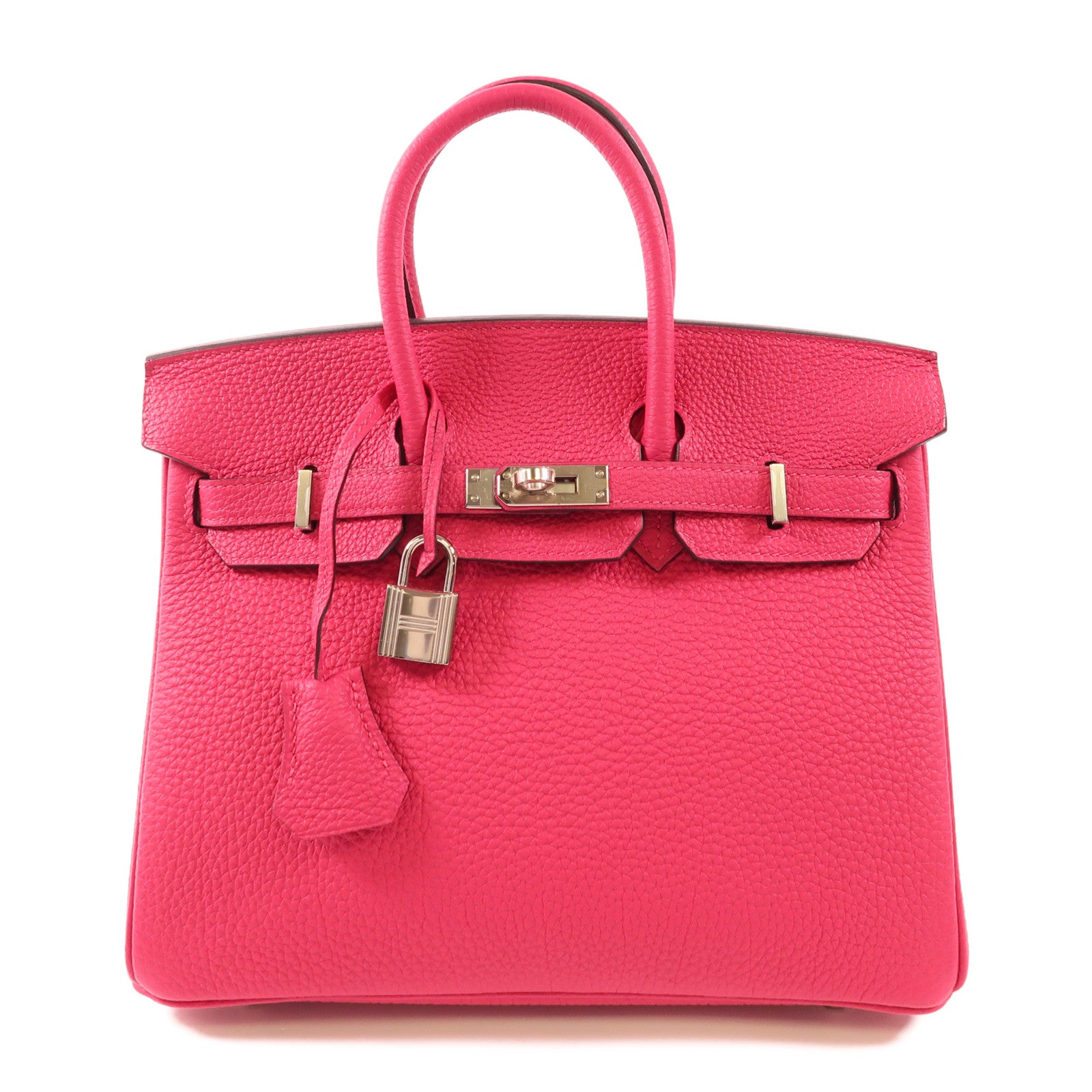HERMES Togo皮革Birkin 25銀扣手挽袋Rose Mexico