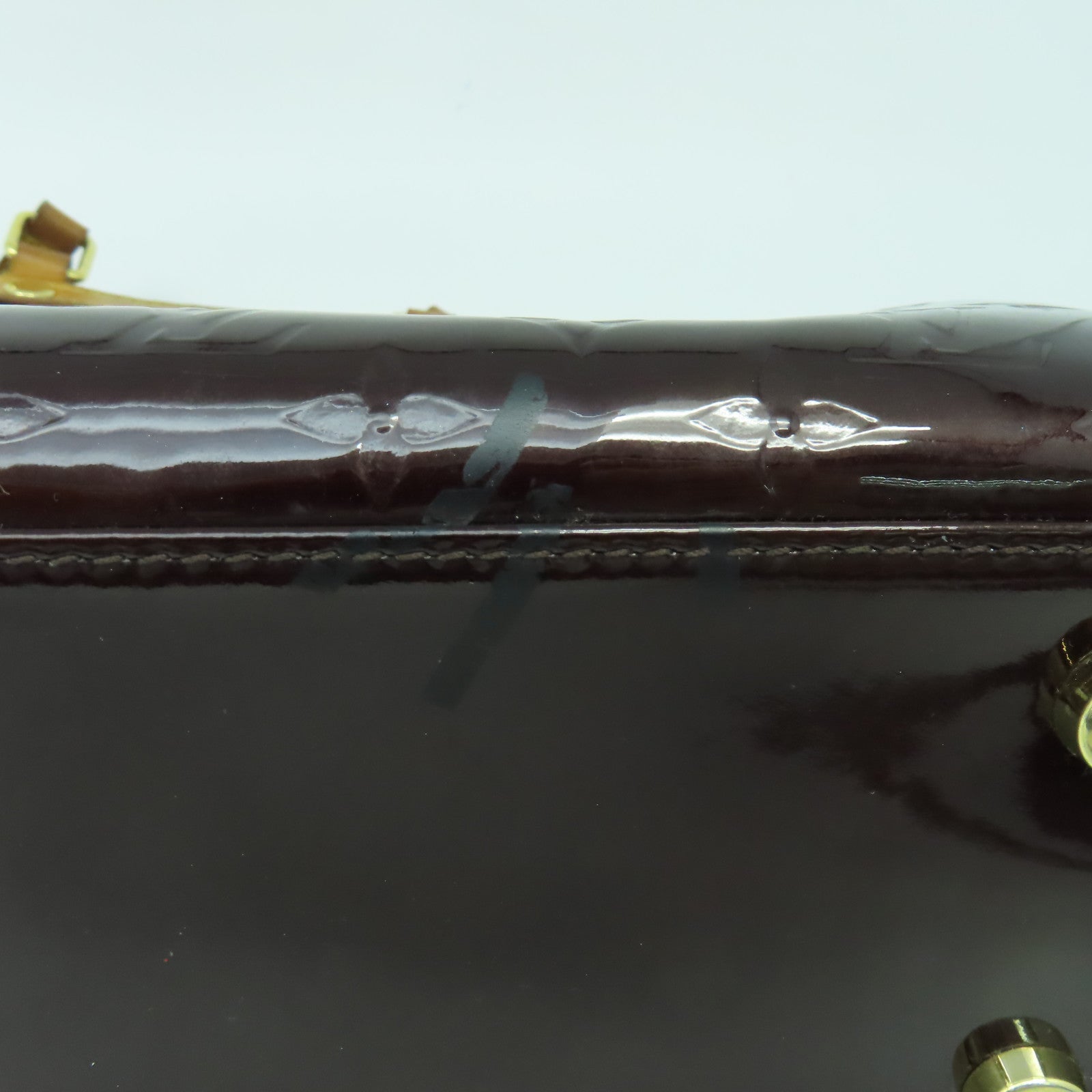 LOUIS VUITTON Monogram Vernis Blair MM金扣手挽肩背兩用袋酒紅色