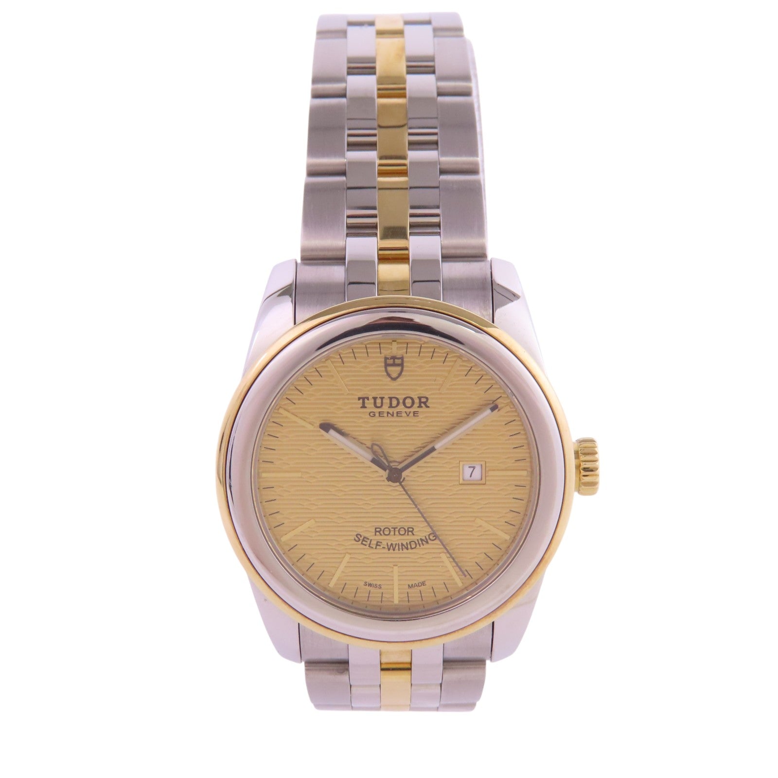 TUDOR Glamour Date 53003.68033 Automatic Watch18K Yellow Gold SS Gold