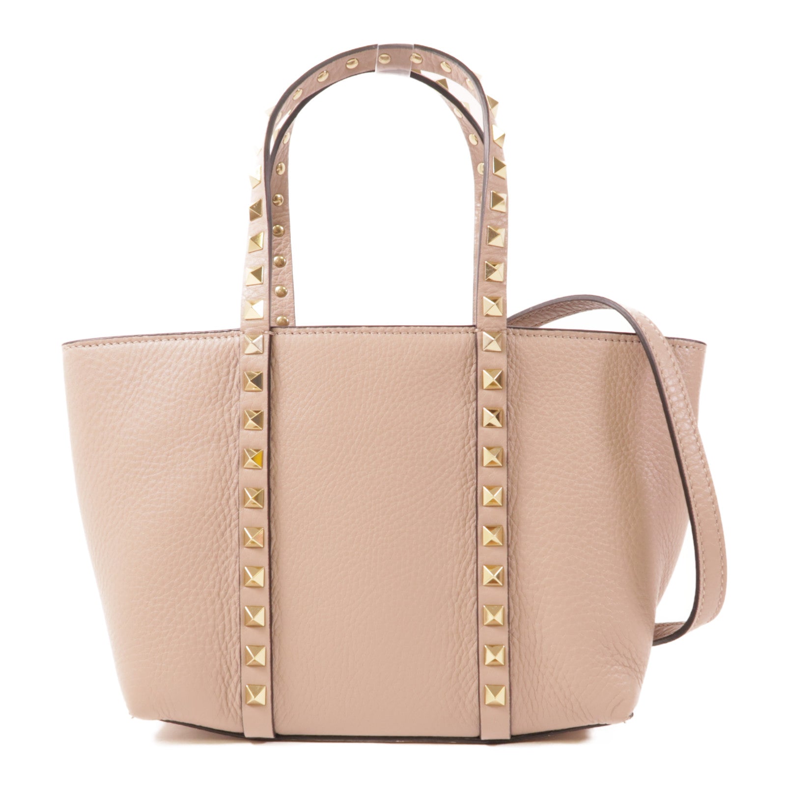 Valentino 【激減優惠】牛皮皮革Rockstud金扣手挽肩背兩用袋