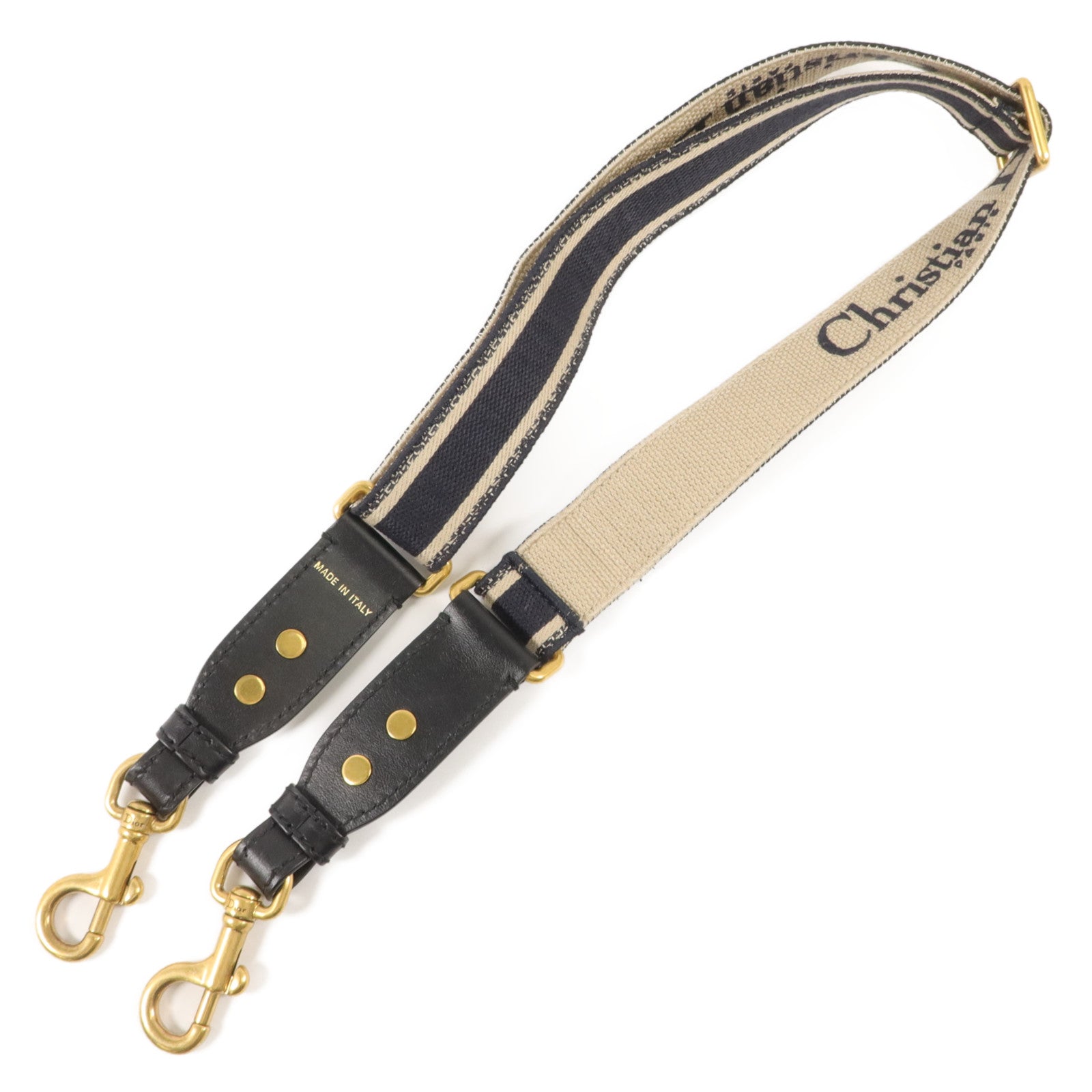 Dior 牛皮皮革/帆布Adjustable Shoulder Strap肩帶