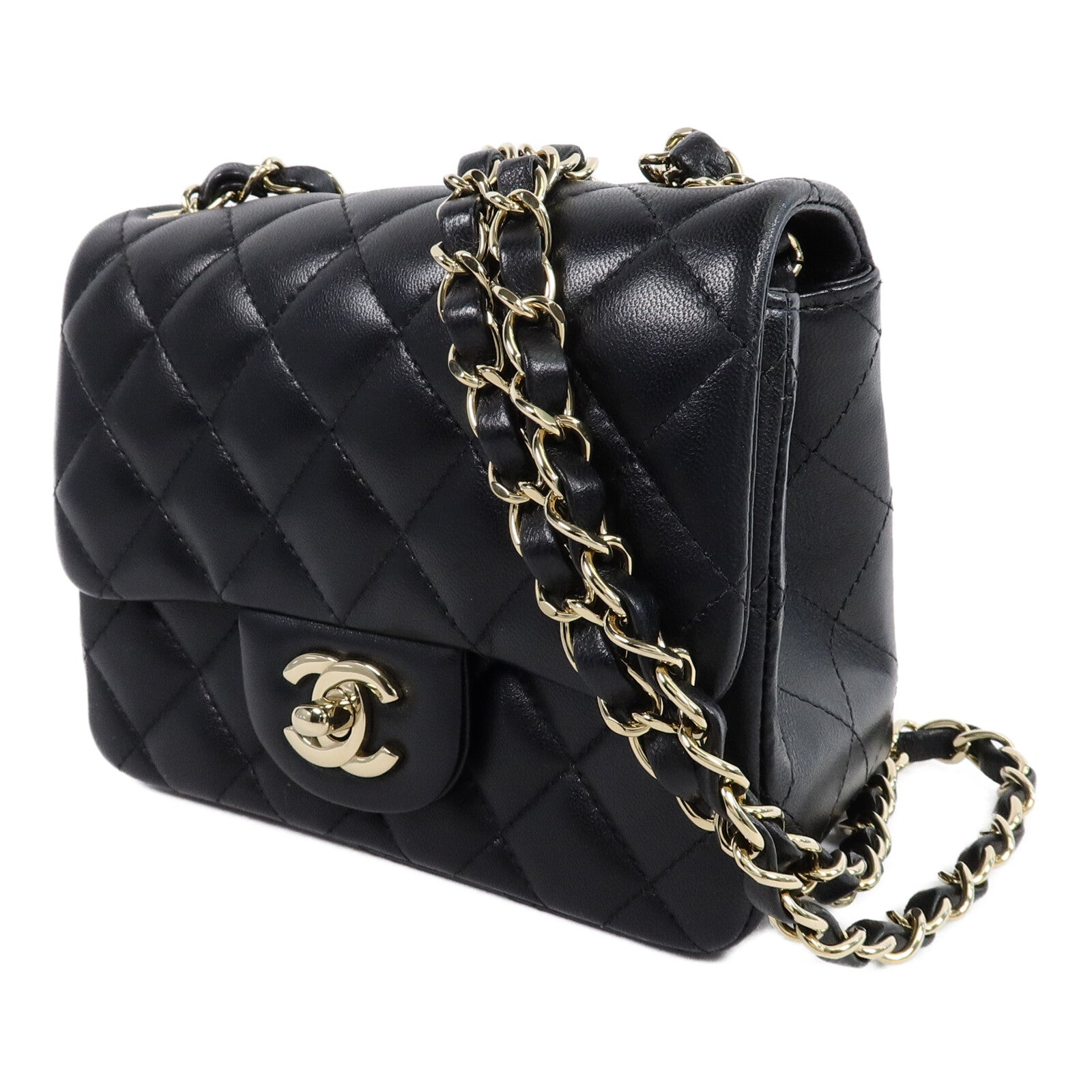 CHANEL 牛皮皮革Mini Classic 17鏈帶肩背袋