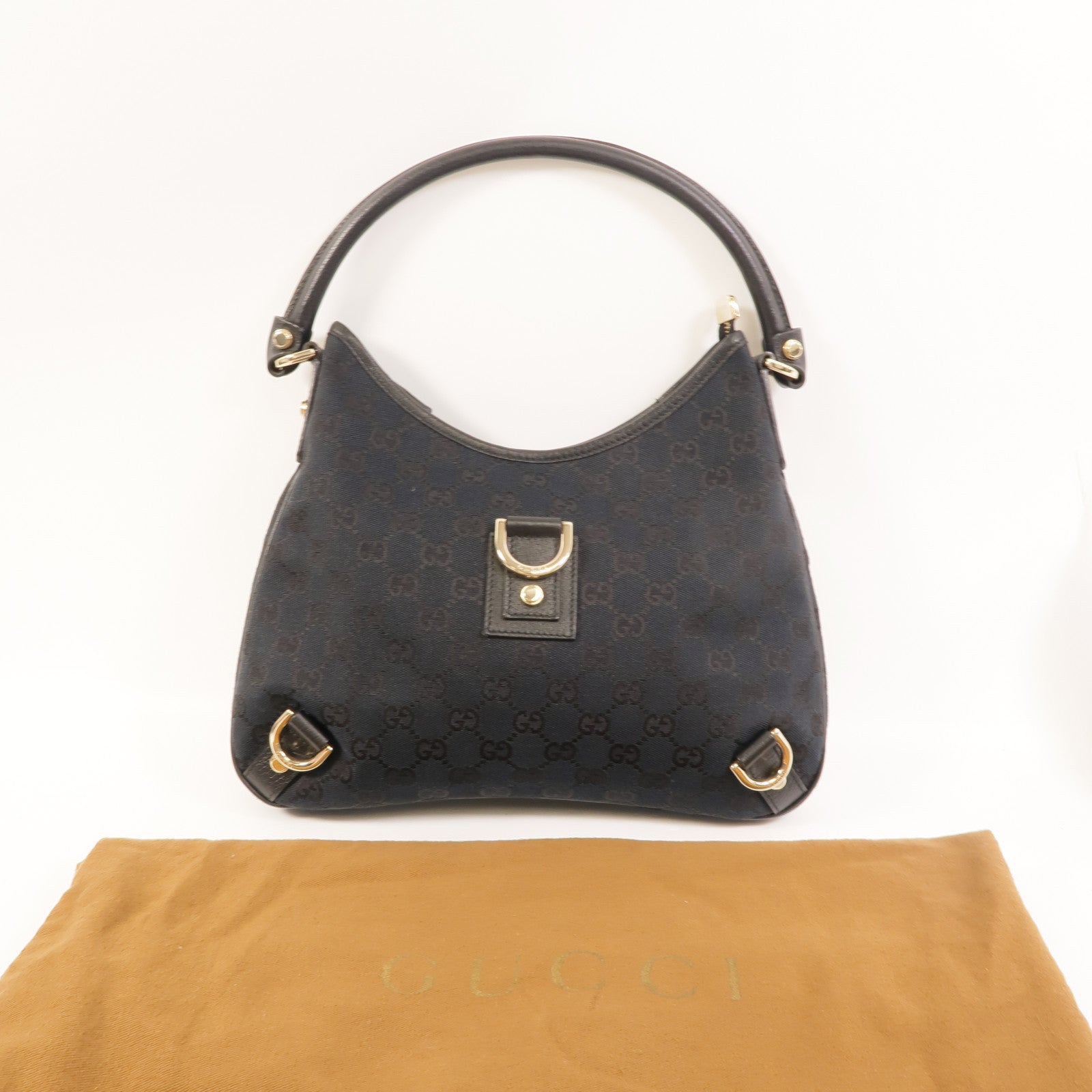GUCCI 帆布Abbey GG手挽袋