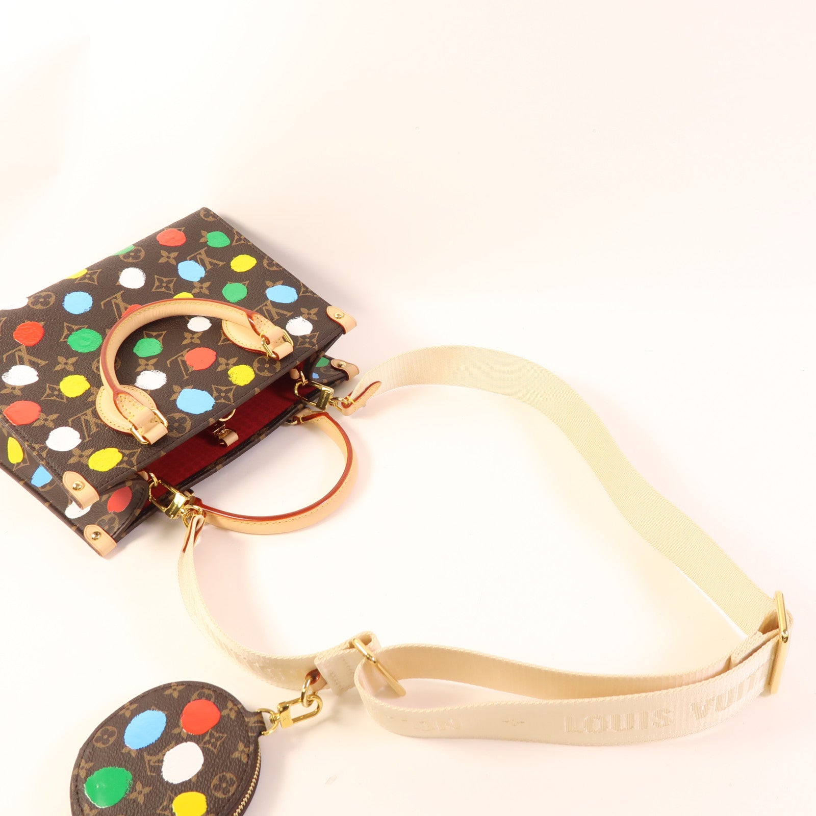 LOUIS VUITTON Monogram LV x YK On The Go金扣手挽肩背兩用袋
