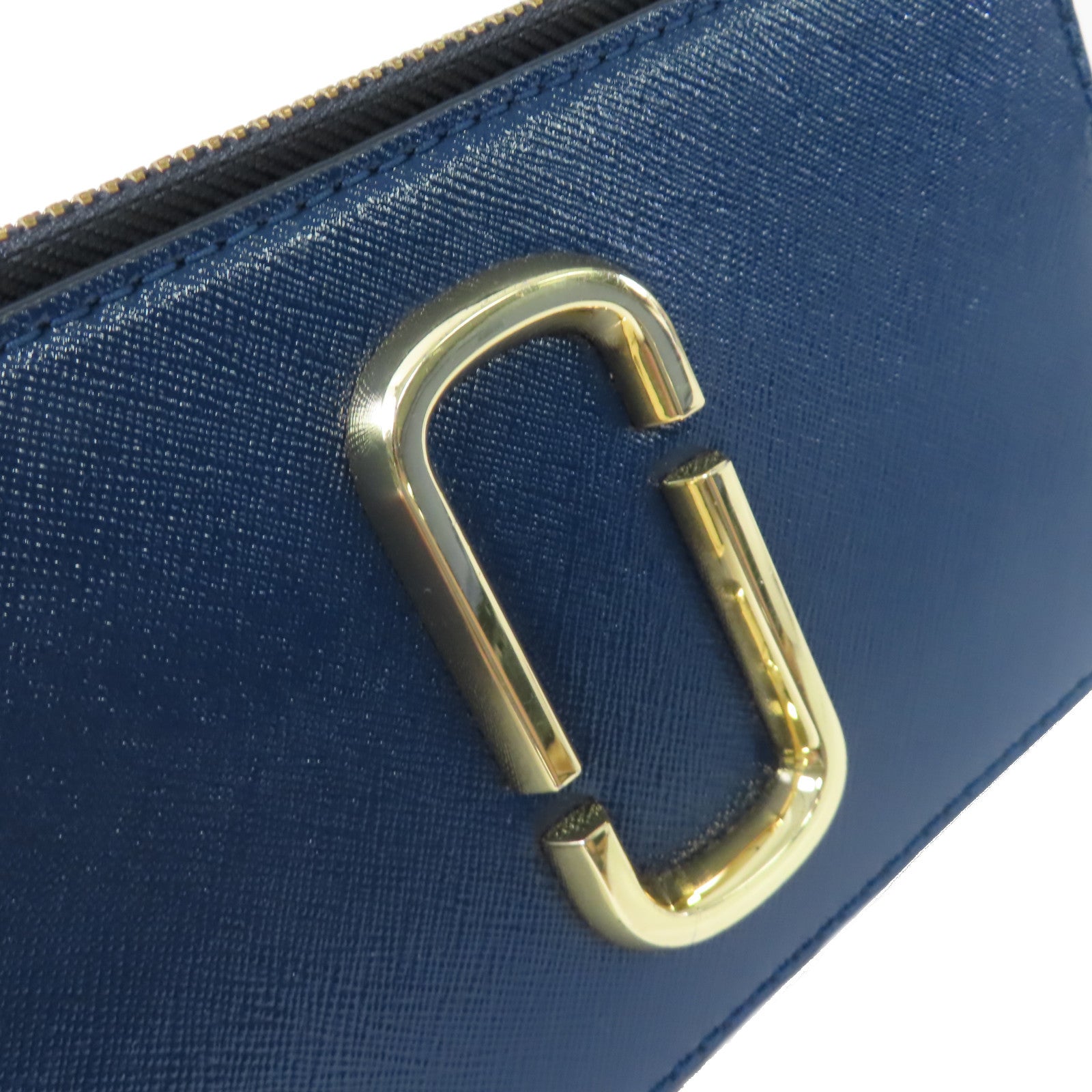 MARC JACOBS 塗層皮革Camera Shoulder Bag金扣肩背袋寶藍色