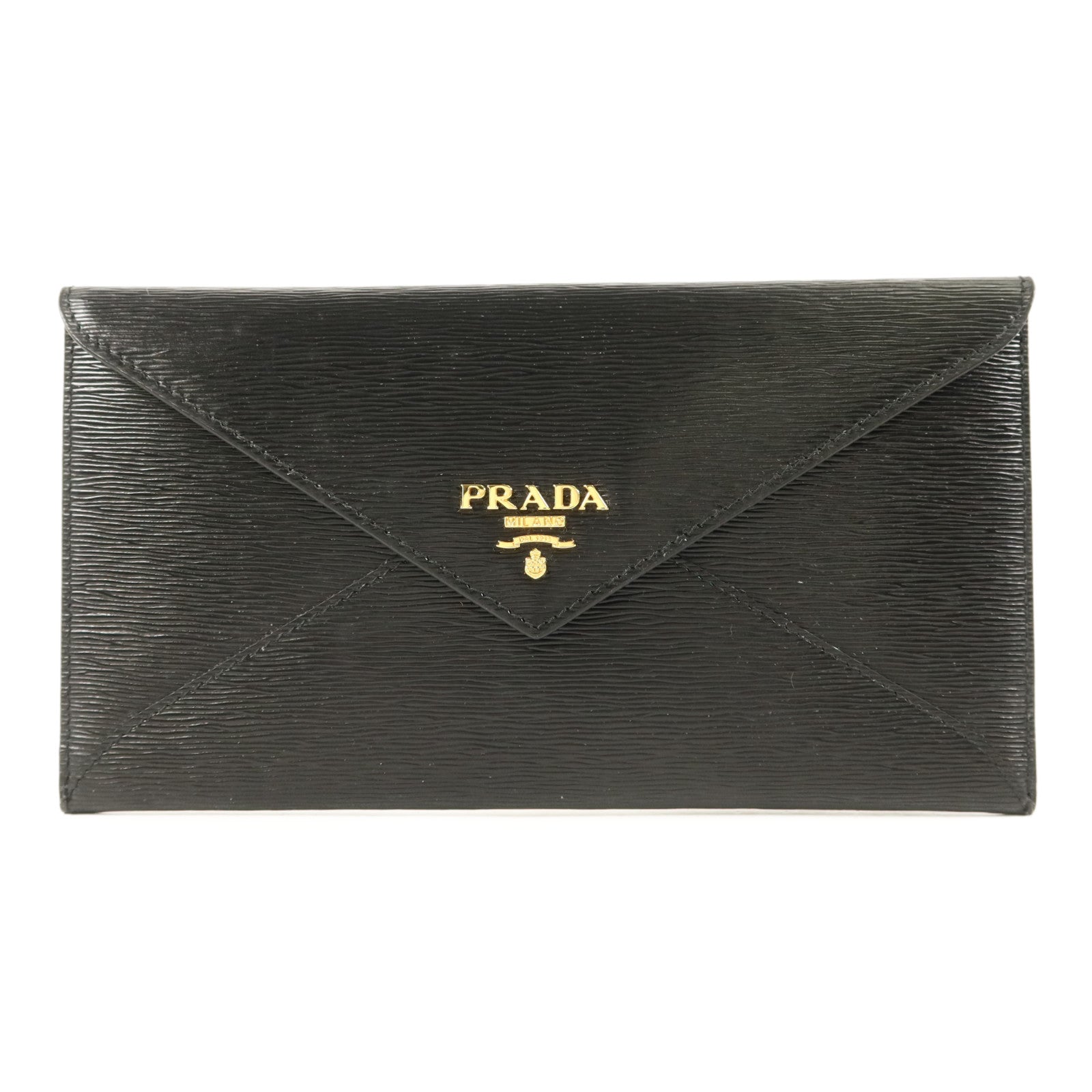 PRADA Saffiano皮革Long Wallet金扣長錢包