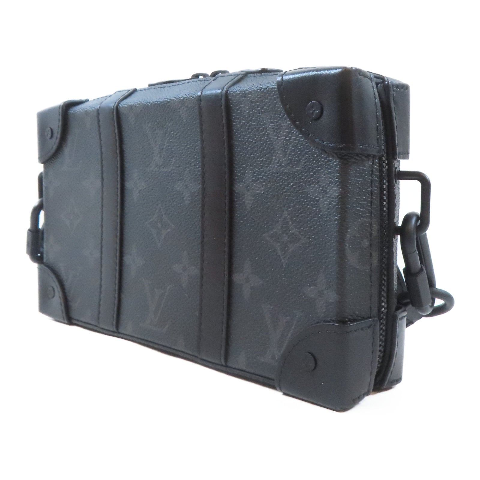 LOUIS VUITTON Monogram Eclipse Soft Trunk Wallet肩背袋黑色